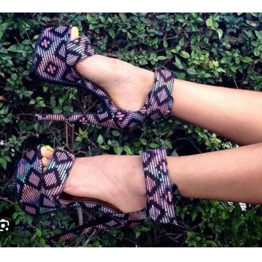 Other BUMPER / Daniella / Black & Pink / Tribal Print / Platform / Size US 8.5 / IT 38.5 - 2 Thumbnail