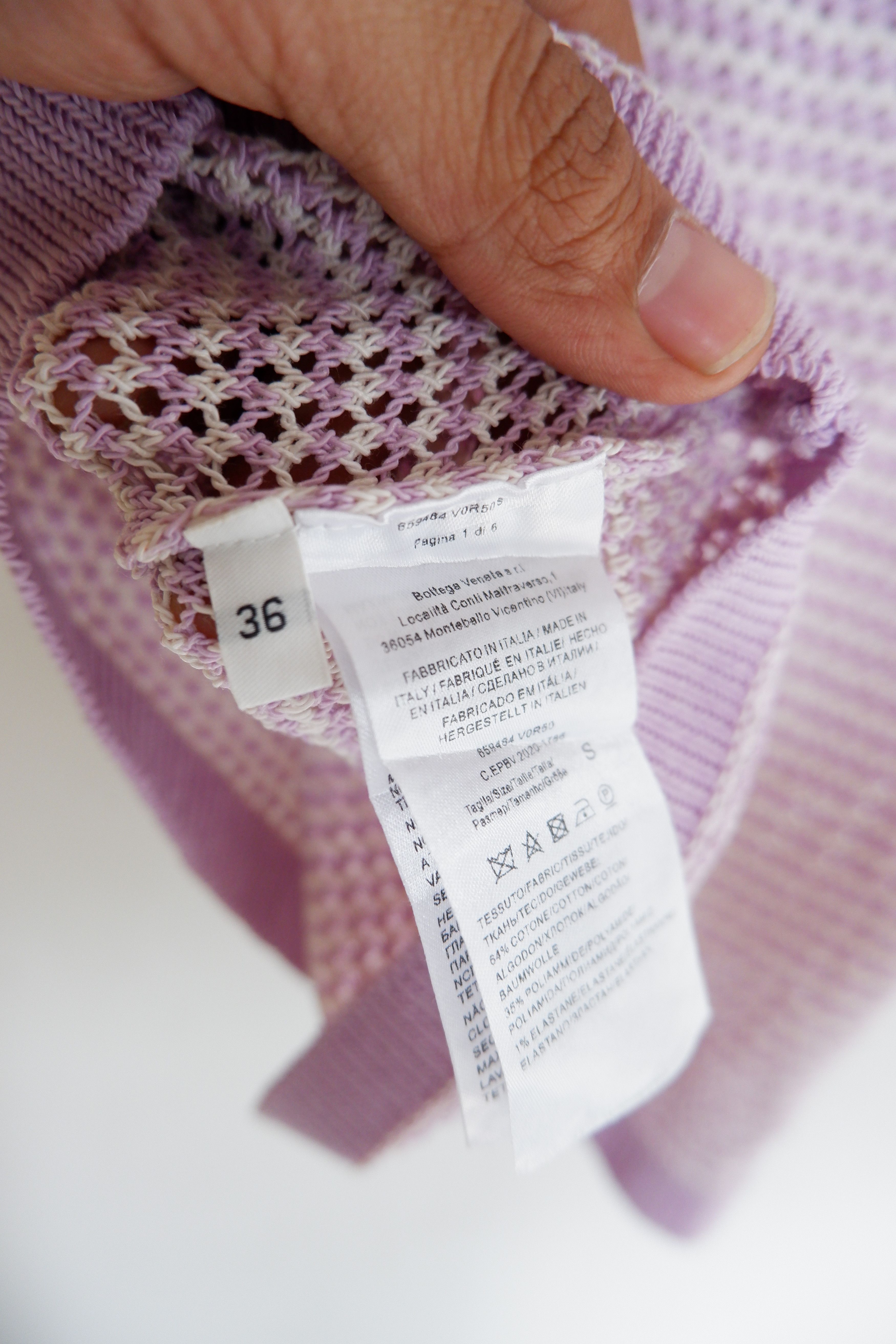 Bottega Veneta Bottega Veneta Pre Fall 2021 Ribbed Mesh Knit Polo Shirts Size S / US 4 / IT 40 - 8 Thumbnail