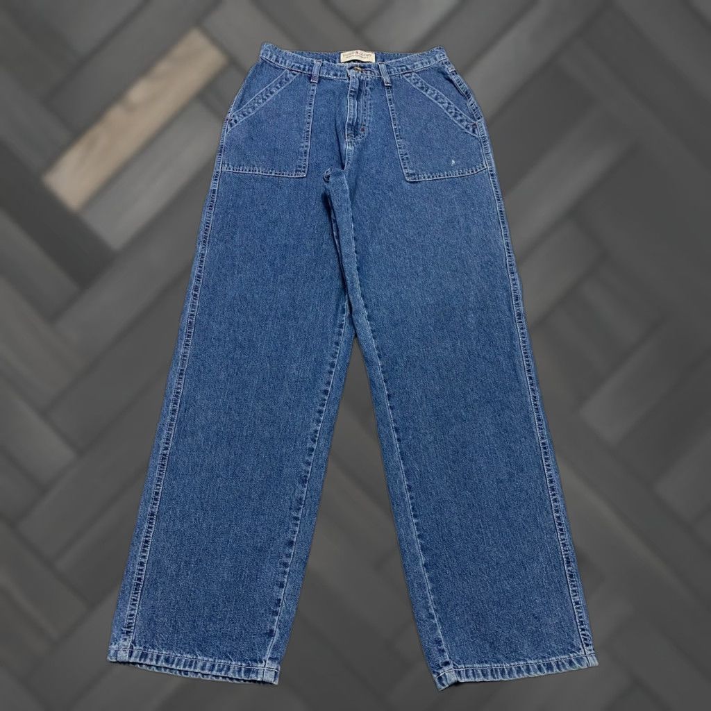 Faded Glory VINTAGE Faded Glory Jeans Women’s 28 Blue High Rise Wide Leg Denim 5-Pocket Button Closure Spring Summer Fall 90s Grunge Hipster Mens? Girls? Size 28" / US 6 / IT 42 - 1 Thumbnail