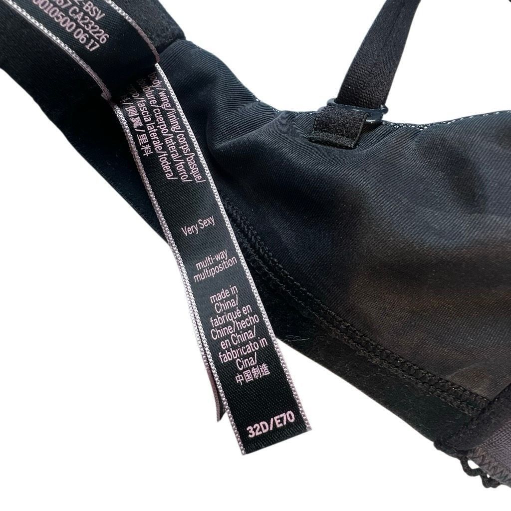 Victoria's Secret Victoria’s Secret Very Sexy Black Mesh Overlay Push-Up Bra 32D E70 Size ONE SIZE - 9 Thumbnail