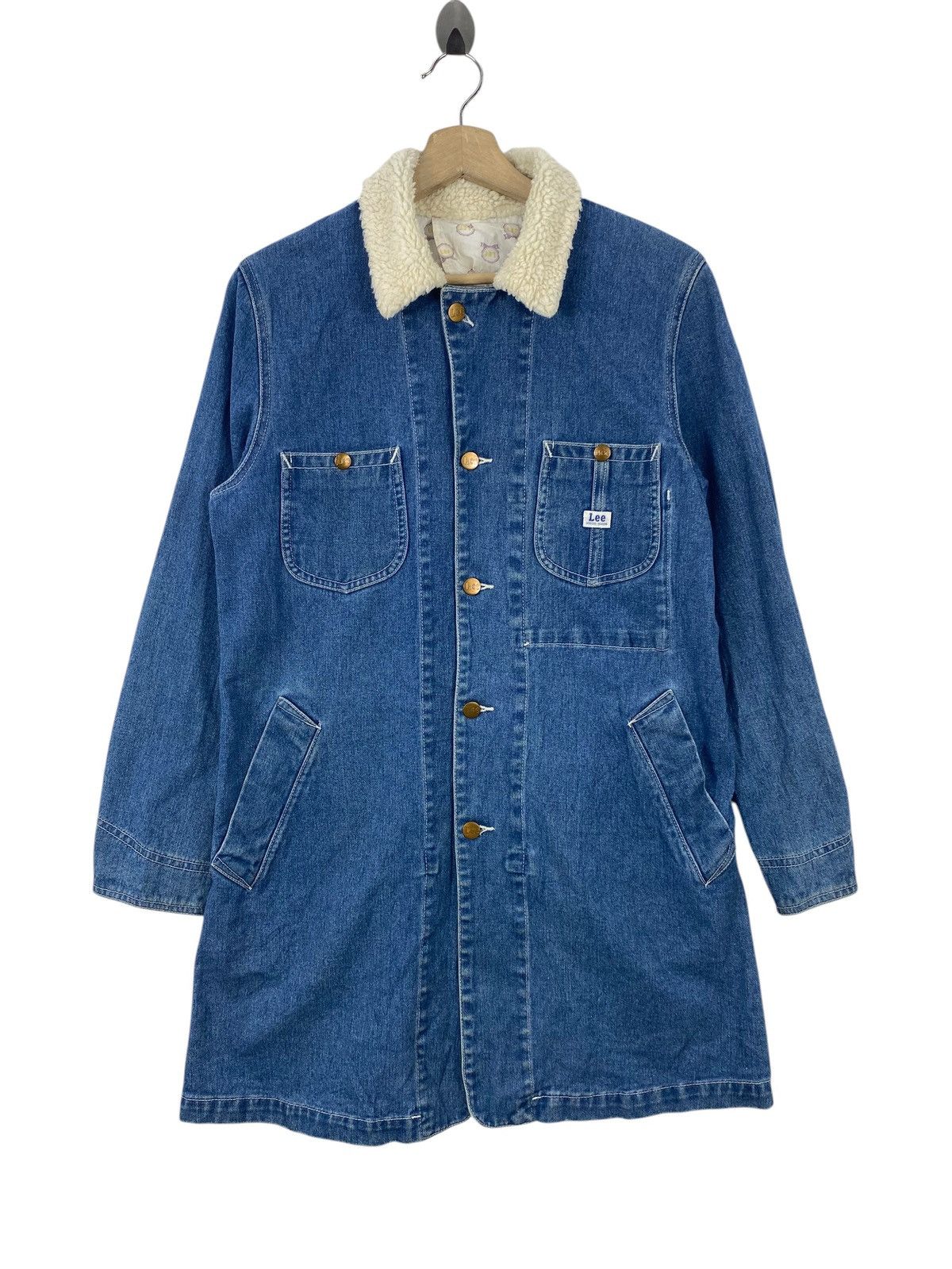Lee Vintage LEE Sherpa Denim Chore Coat Jacket Workwear Rancher Size L / US 10 / IT 46 - 5 Thumbnail
