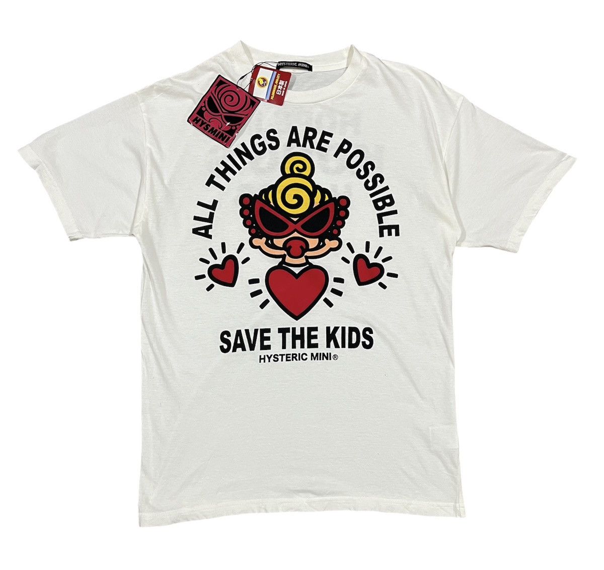 Hysteric Glamour Hysteric mini t shirt save the kids Size US S / EU 44-46 / 1 - 1 Thumbnail