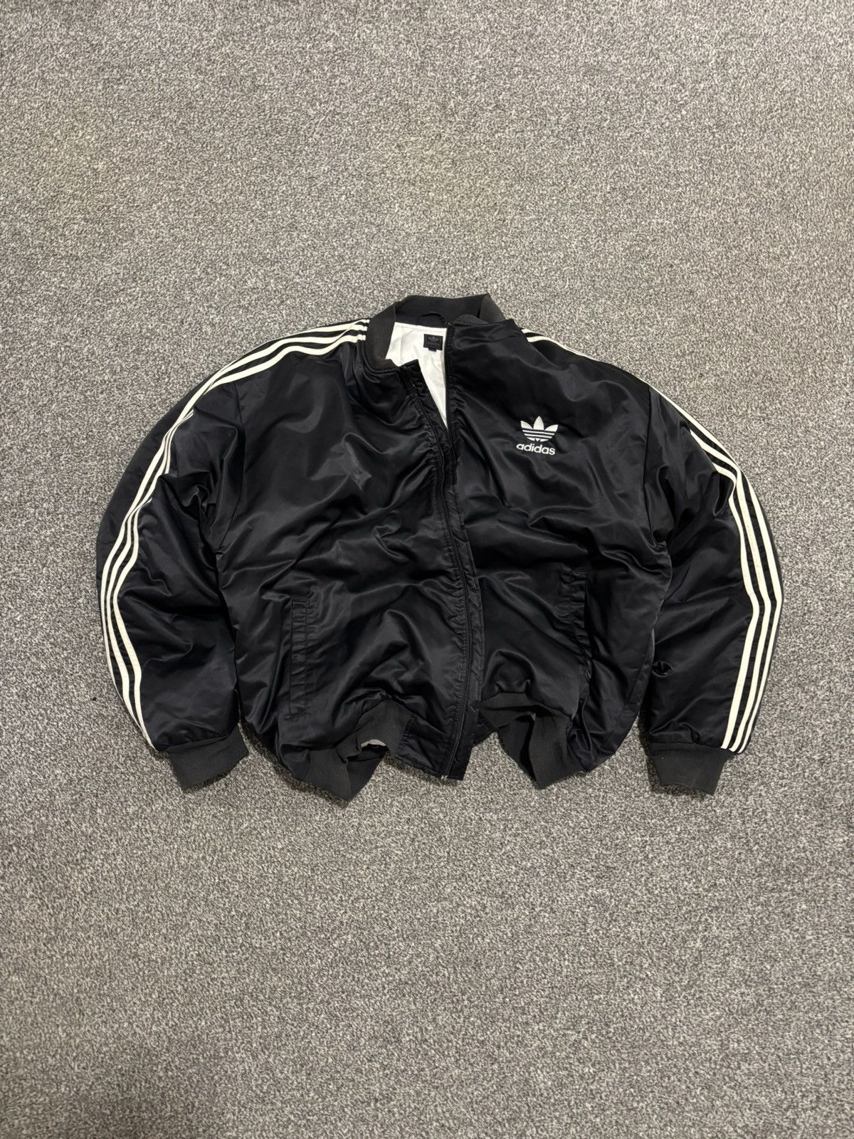 Vintage 00's Adidas Bomber Three Stripes Logo Jacket