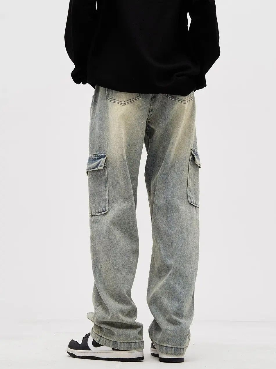 Japanese Brand Retro loose straight leg jeans Size US 32 / EU 48 - 4 Thumbnail