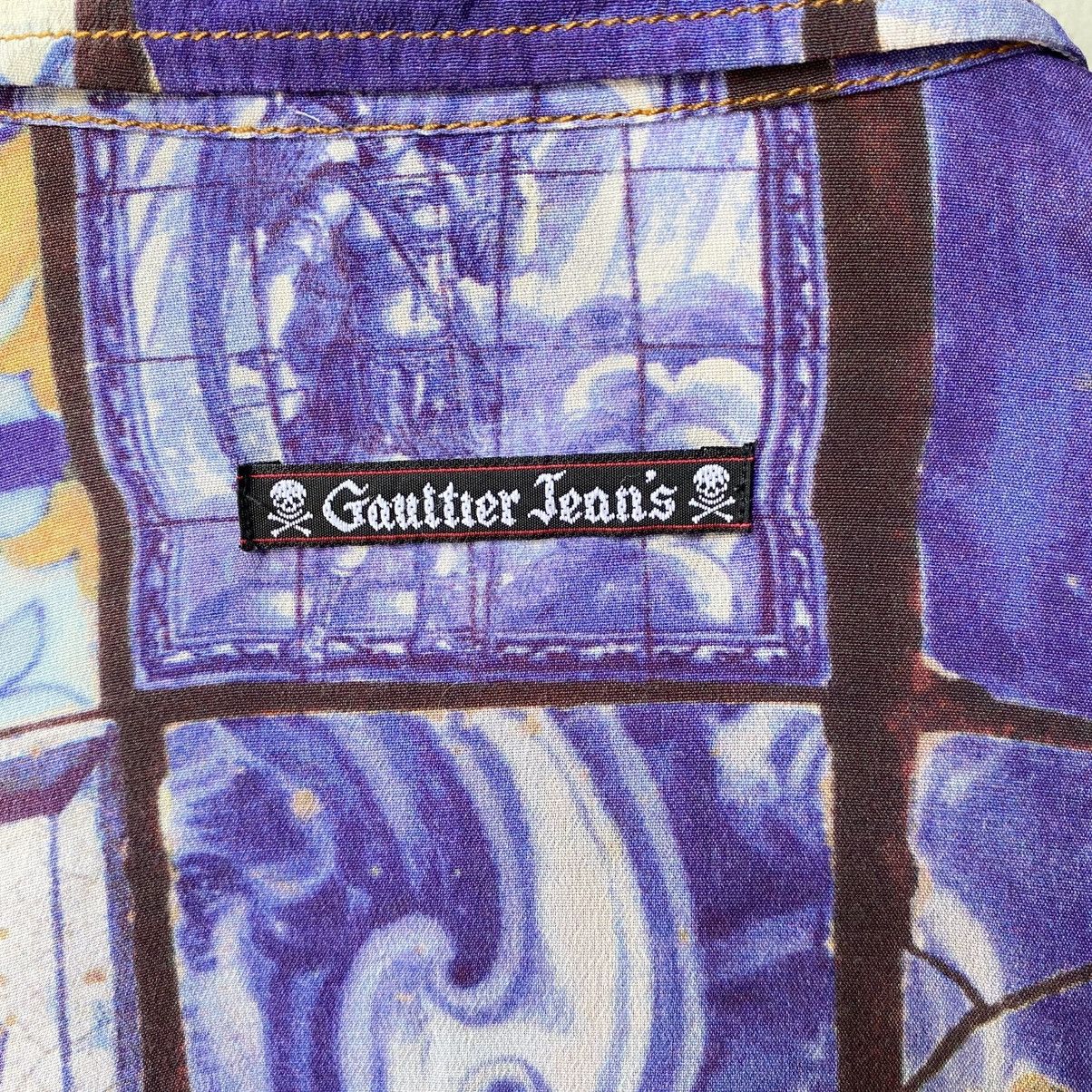 Jean Paul Gaultier Jean Paul Gaultier Vintage Ocean Mosaic Shirt Size US XXS / EU 40 - 10 Thumbnail