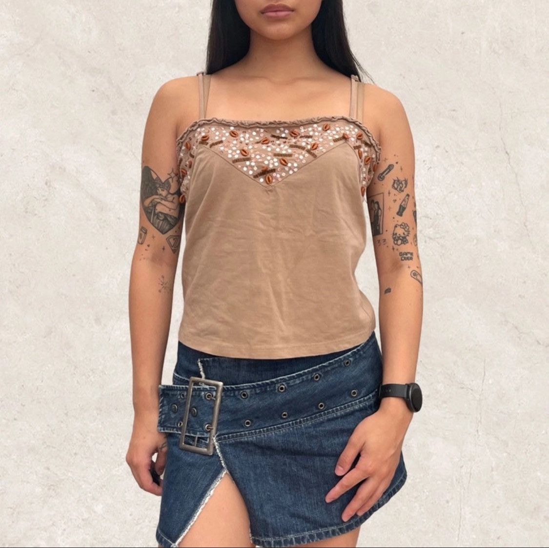 Vintage Vintage Y2K 00s cami sequin top Size M / US 6-8 / IT 42-44 - 1 Thumbnail