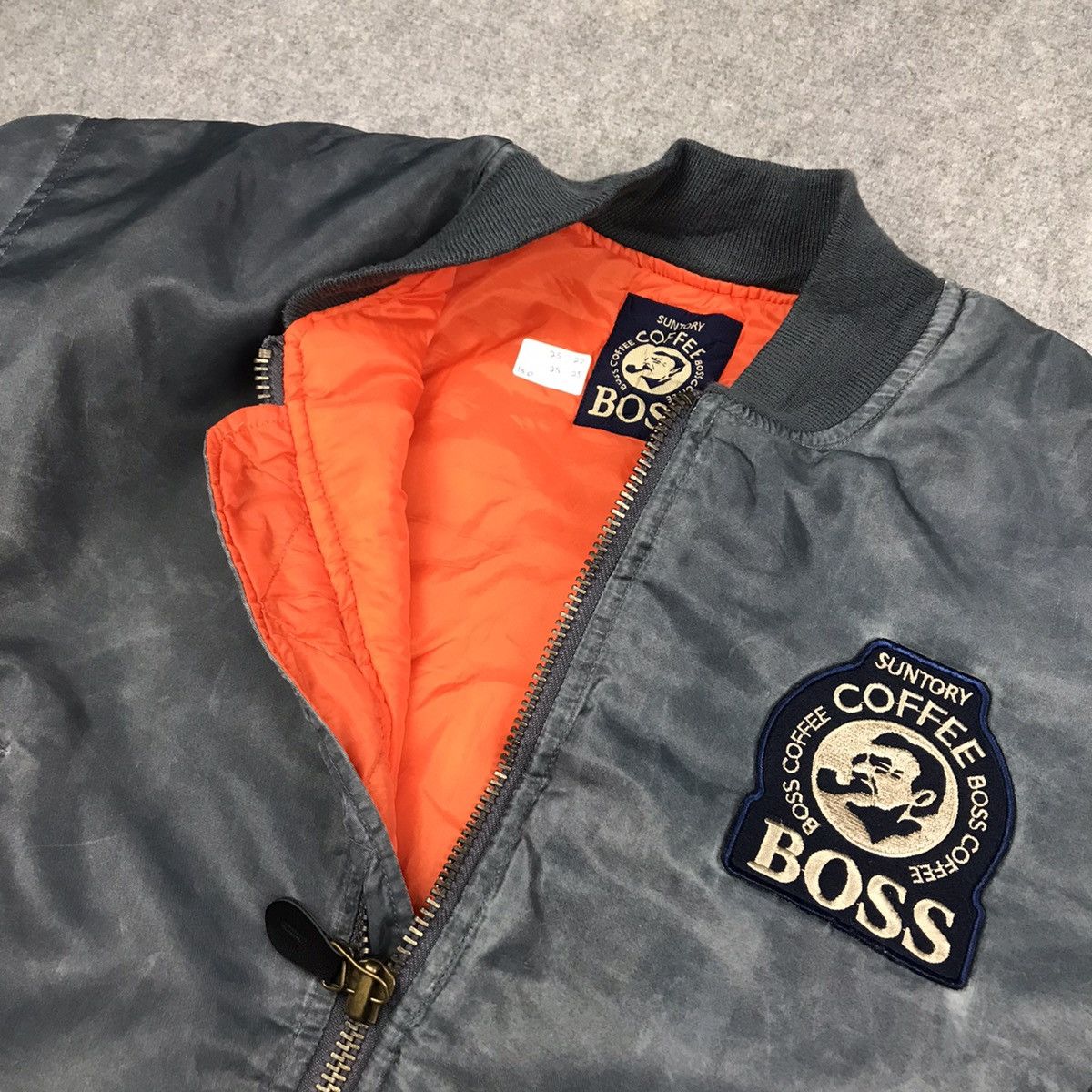 Japanese Brand SUNTORY BOSS COFFEE BOMBER FADED JACKET Size US M / EU 48-50 / 2 - 10 Thumbnail