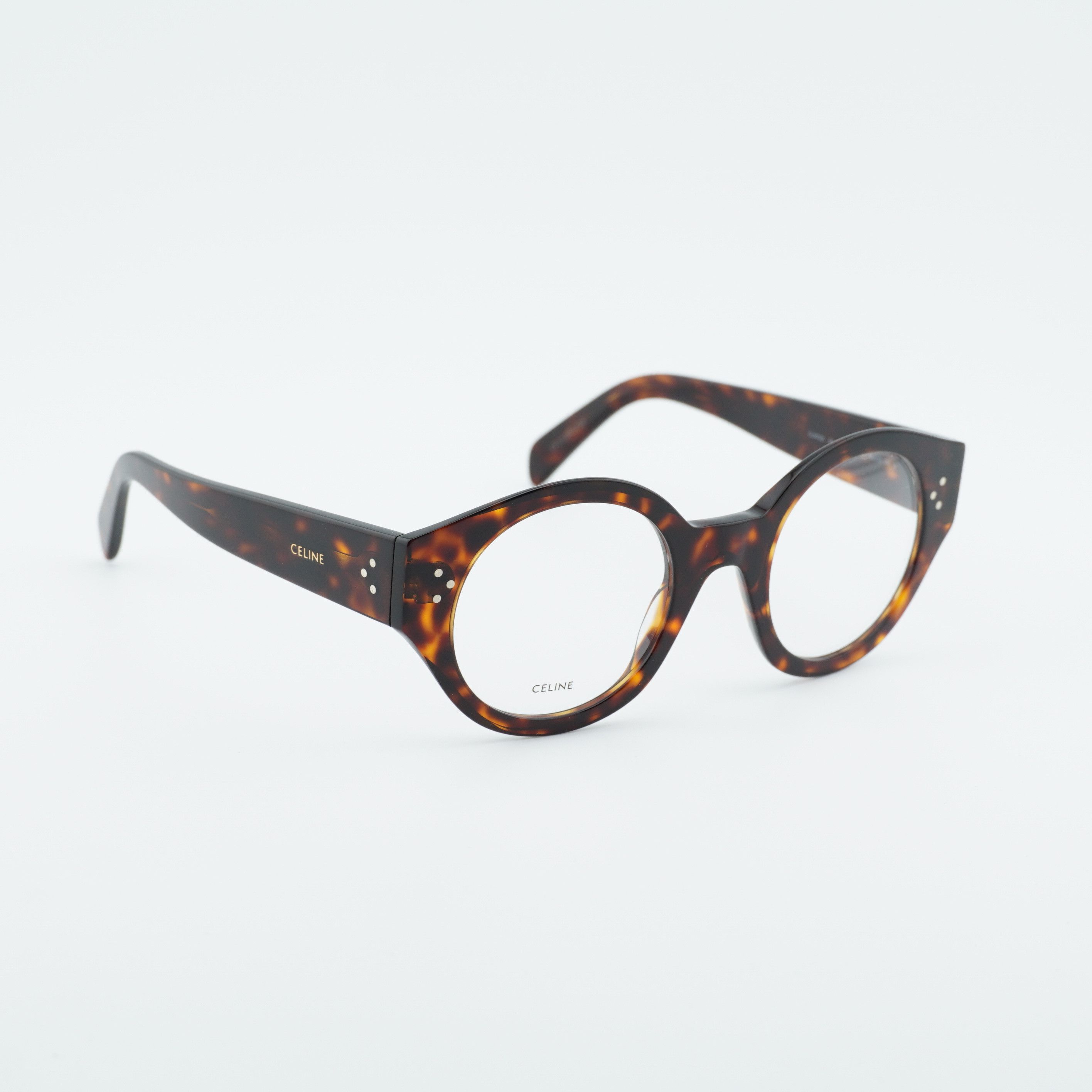 Celine Celine CL50123I 052 Eyeglasses Havana 48mm Round Frame Size ONE SIZE - 1 Thumbnail