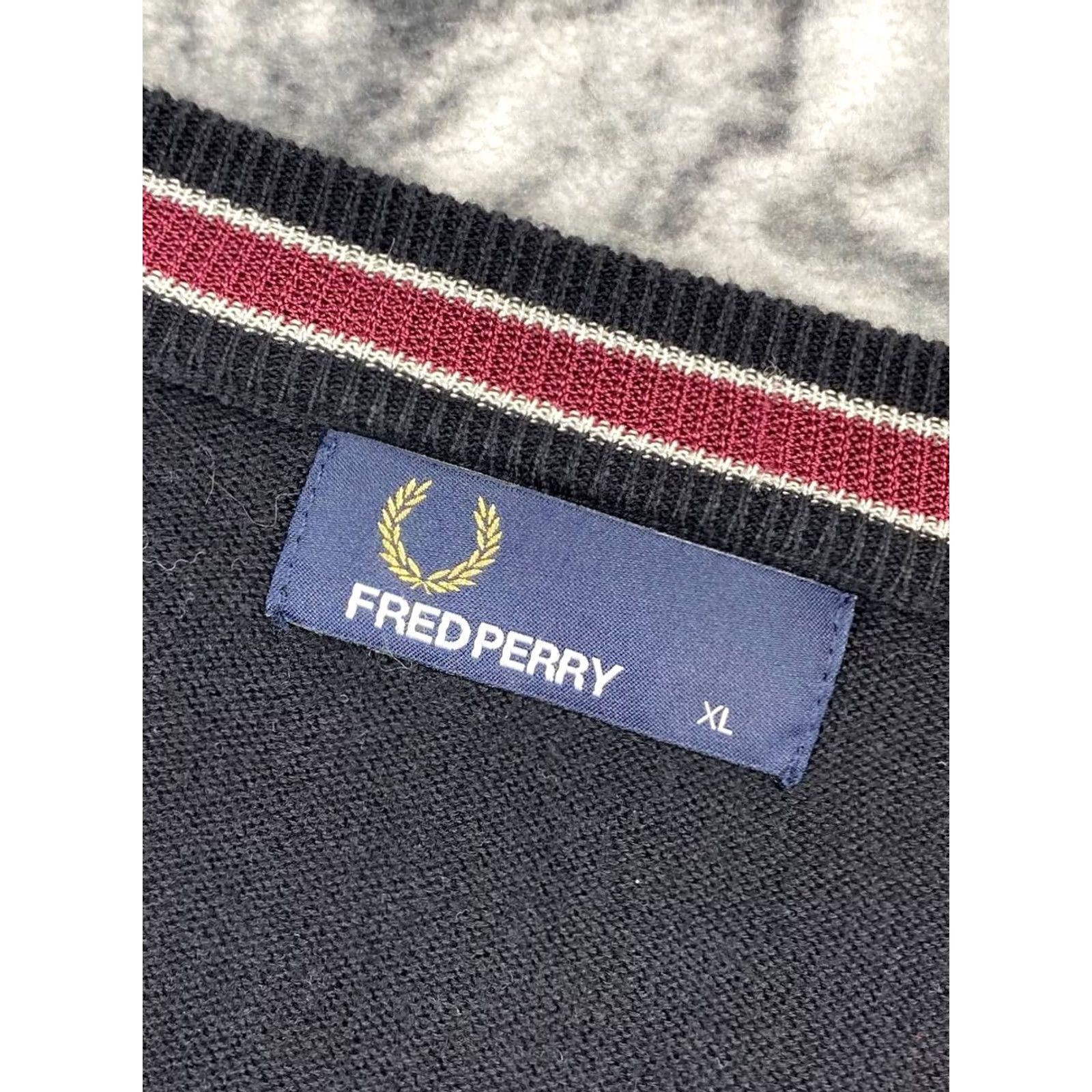 Fred Perry VINTAGE Fred Perry Cardigan Mens XL Black Knit Cardigan Logo Cotton Wool Winter Spring Fall Size US XL / EU 56 / 4 - 7 Thumbnail