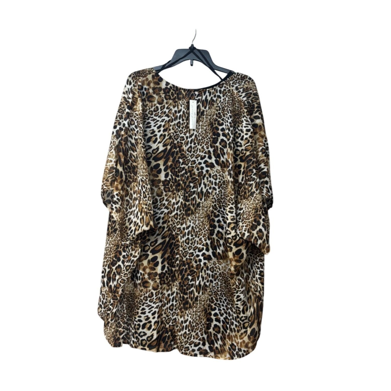 Other Love Squared Trendy Plus Size Shift Dress/ Chiffon Cover up Size ONE SIZE - 4 Thumbnail