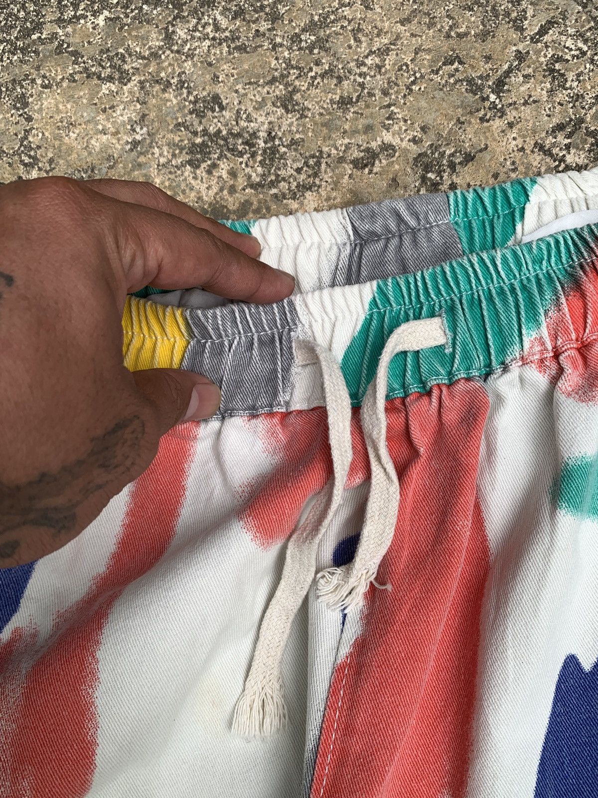 Other Unknown Multicolor Paint Graphic Baggy Jeans Balloon Pants Size US 32 / EU 48 - 6 Thumbnail