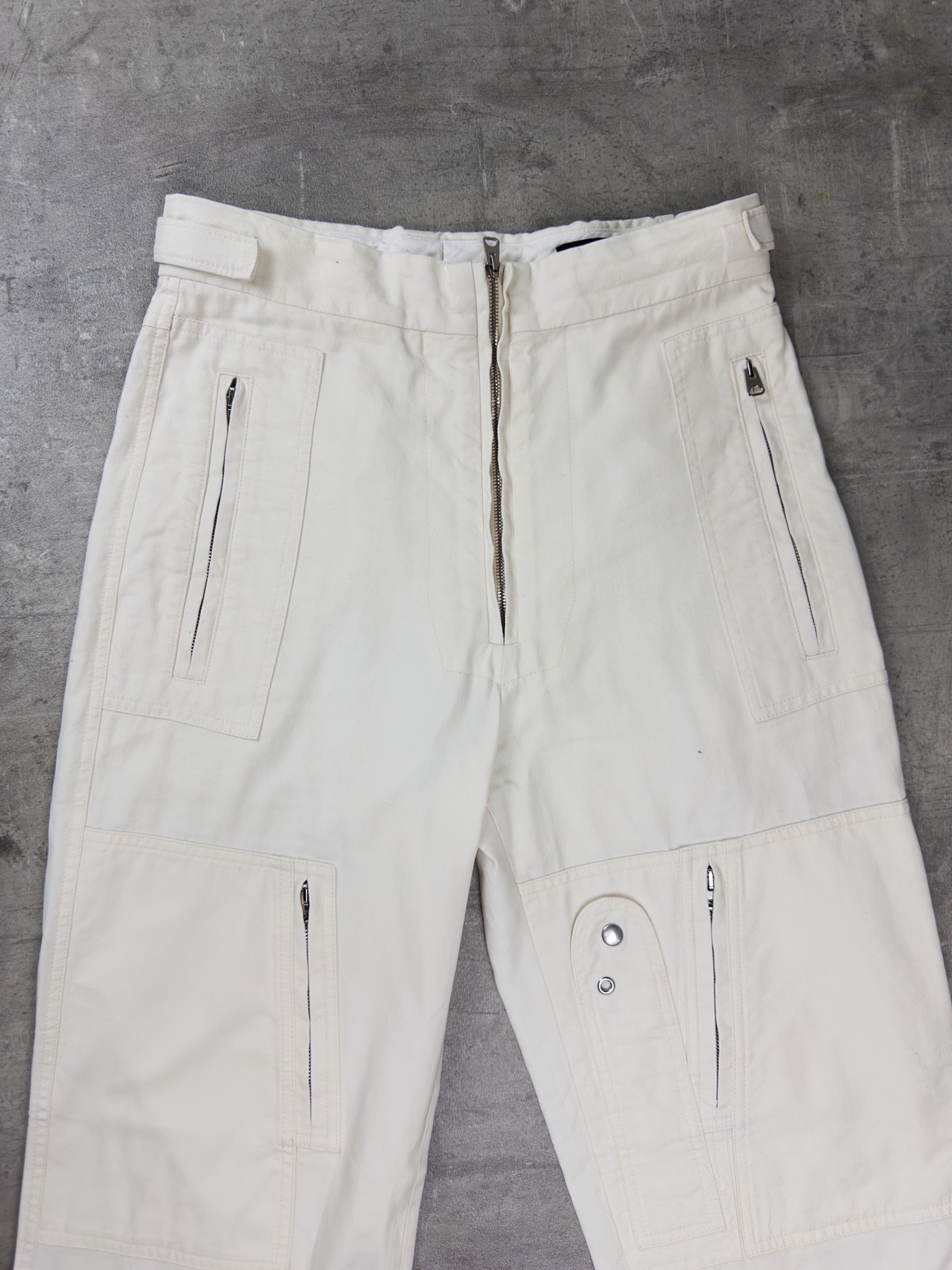 Stella McCartney STELLA MCCARTNEY Zippered Aviator Flight Cargo Trousers Wht Size US 30 / EU 46 - 9 Thumbnail
