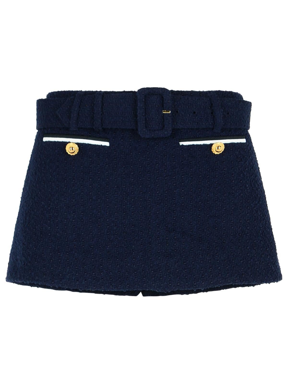 Self-Portrait SELF PORTRAIT Blue Wool Blend Shorts Size 28" / US 6 / IT 42 - 1 Thumbnail
