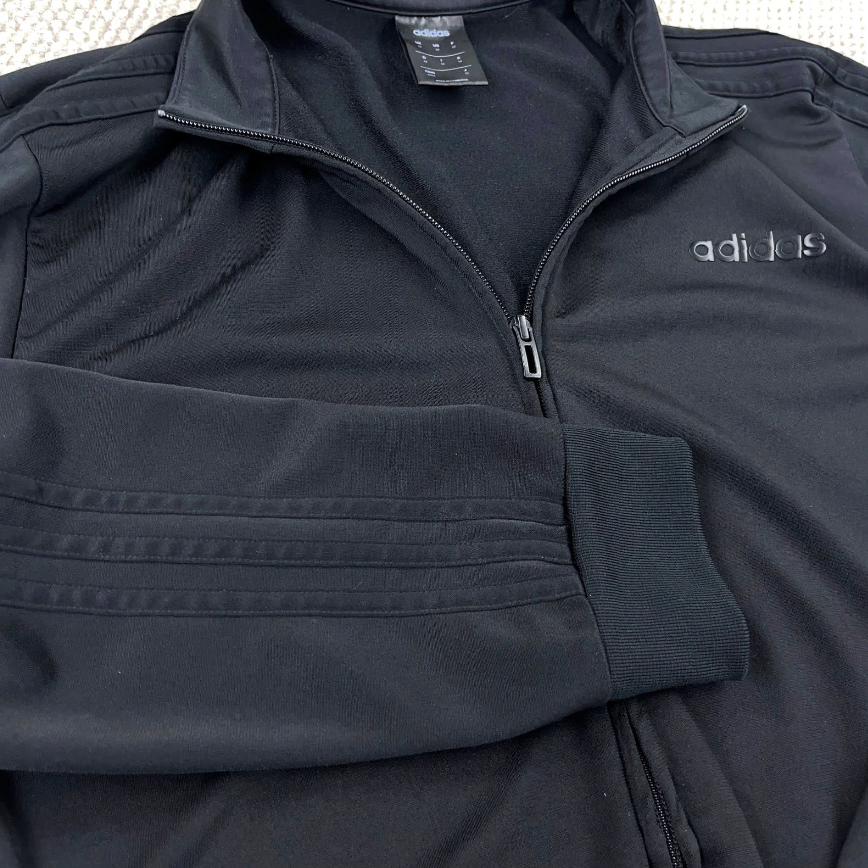 Adidas Adidas Jacket Women Medium Black Track Suit Warm Up 3 Stripes Soccer Size M / US 6-8 / IT 42-44 - 4 Thumbnail
