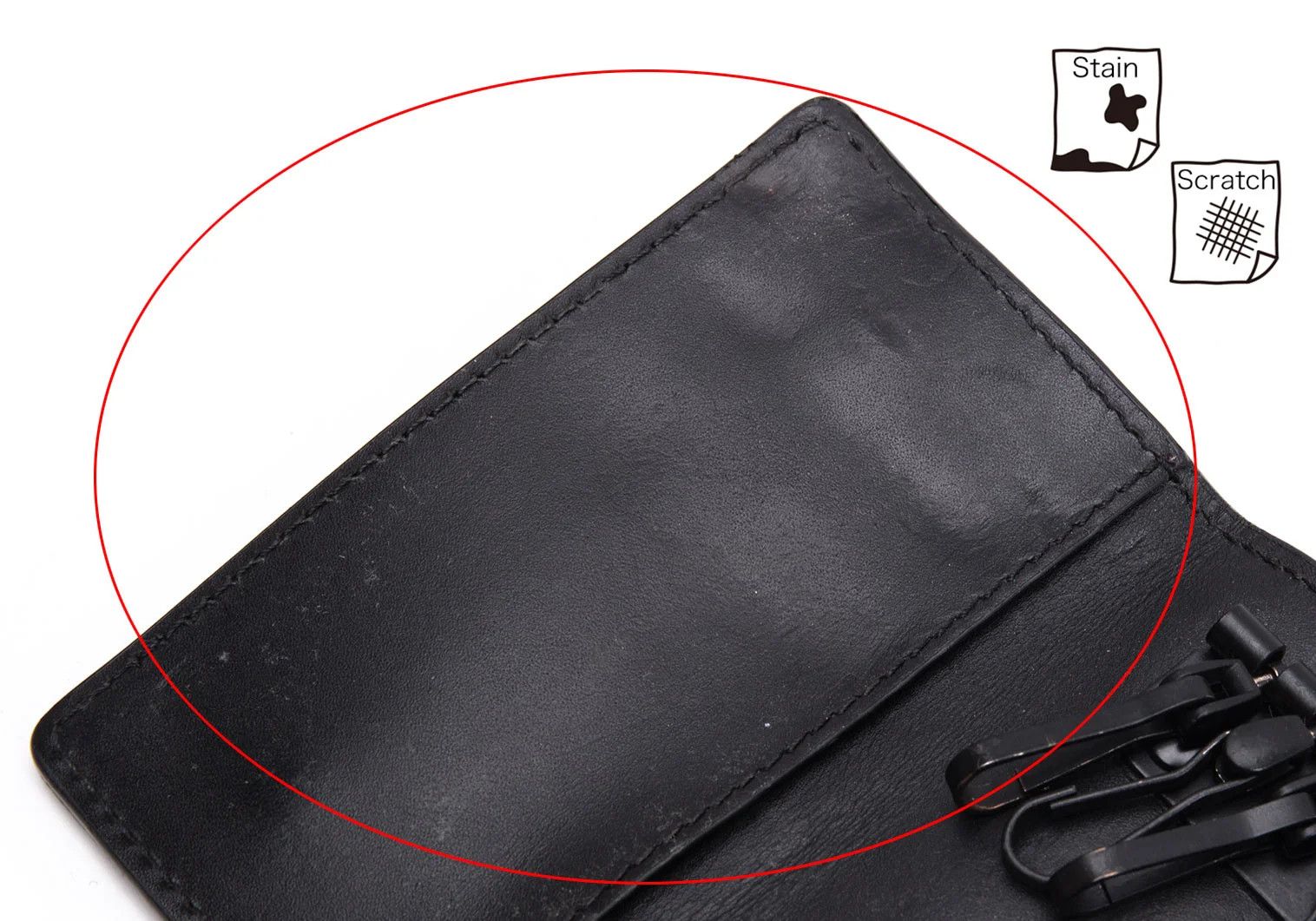 Maison Margiela Leather Key Case in Black Size ONE SIZE - 8 Thumbnail