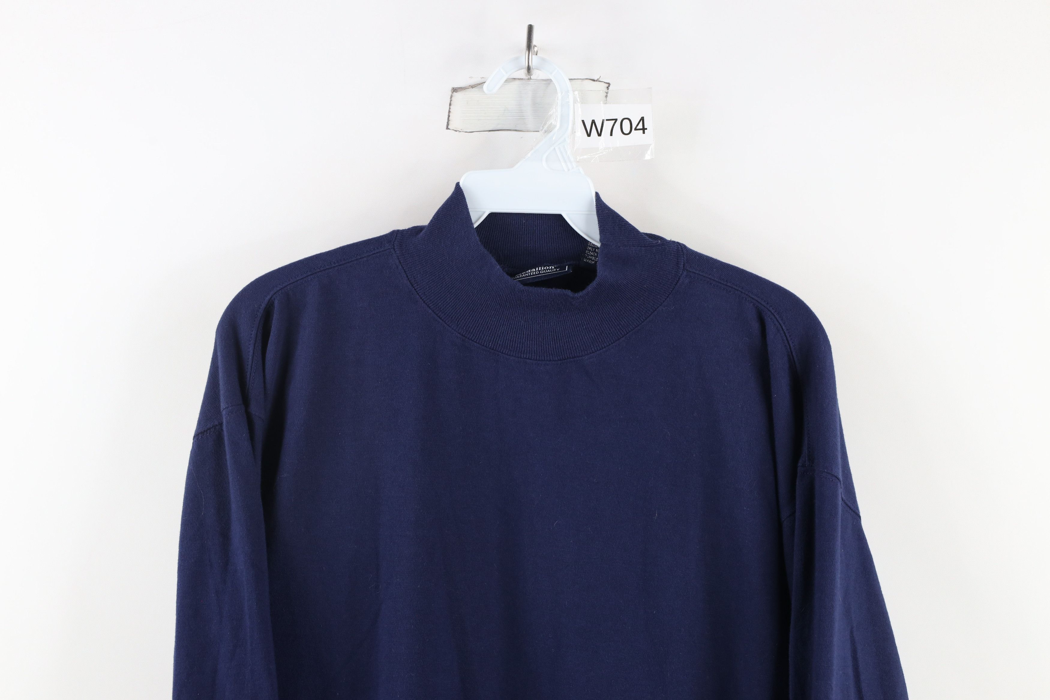 Vintage Vintage 90s Streetwear Blank Mock Neck Long Sleeve T-Shirt Size US M / EU 48-50 / 2 - 2 Thumbnail