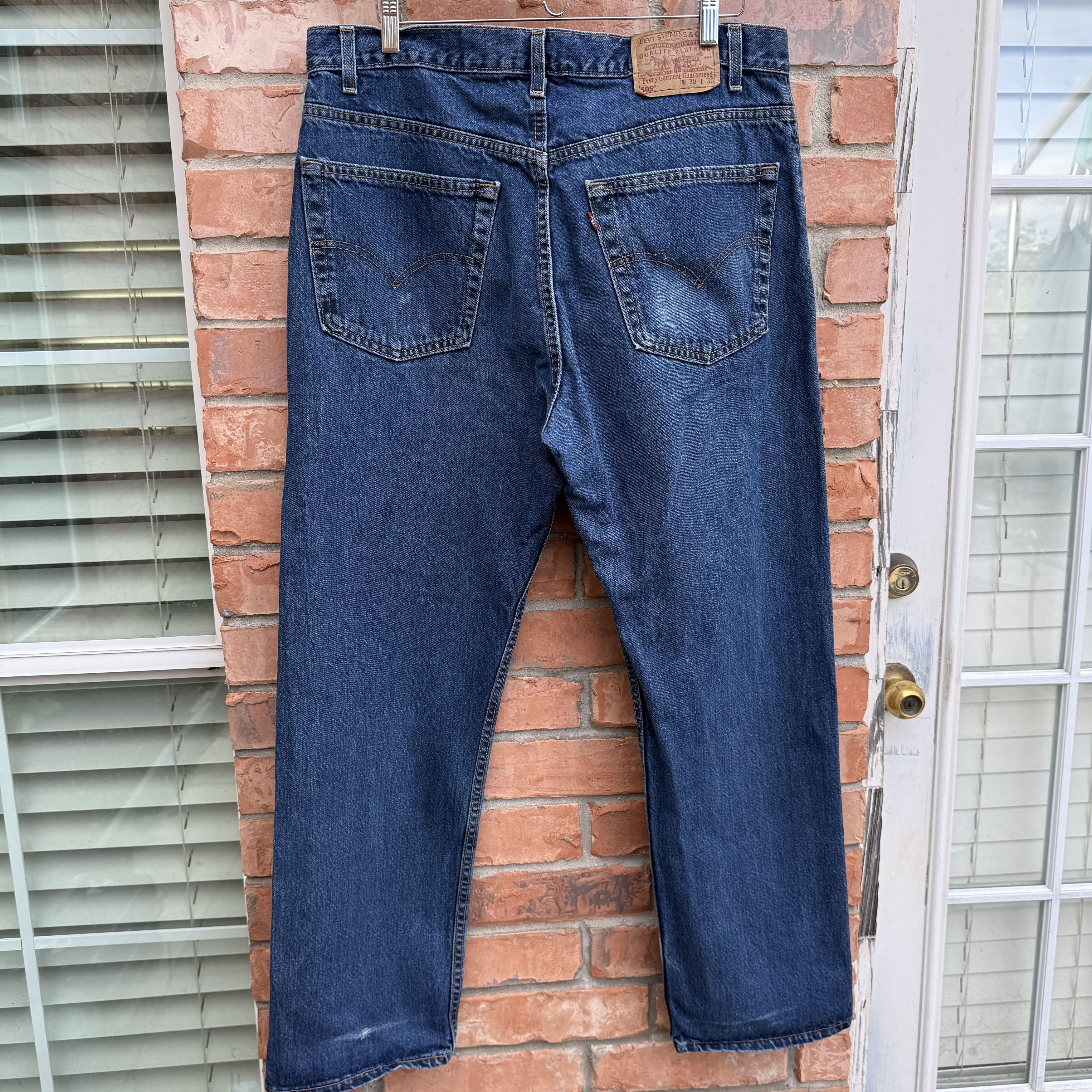 Levi's Vintage 80s Levis 505 Blue Zipper fly Denim Made USA Jeans Size US 36 / EU 52 - 4 Thumbnail