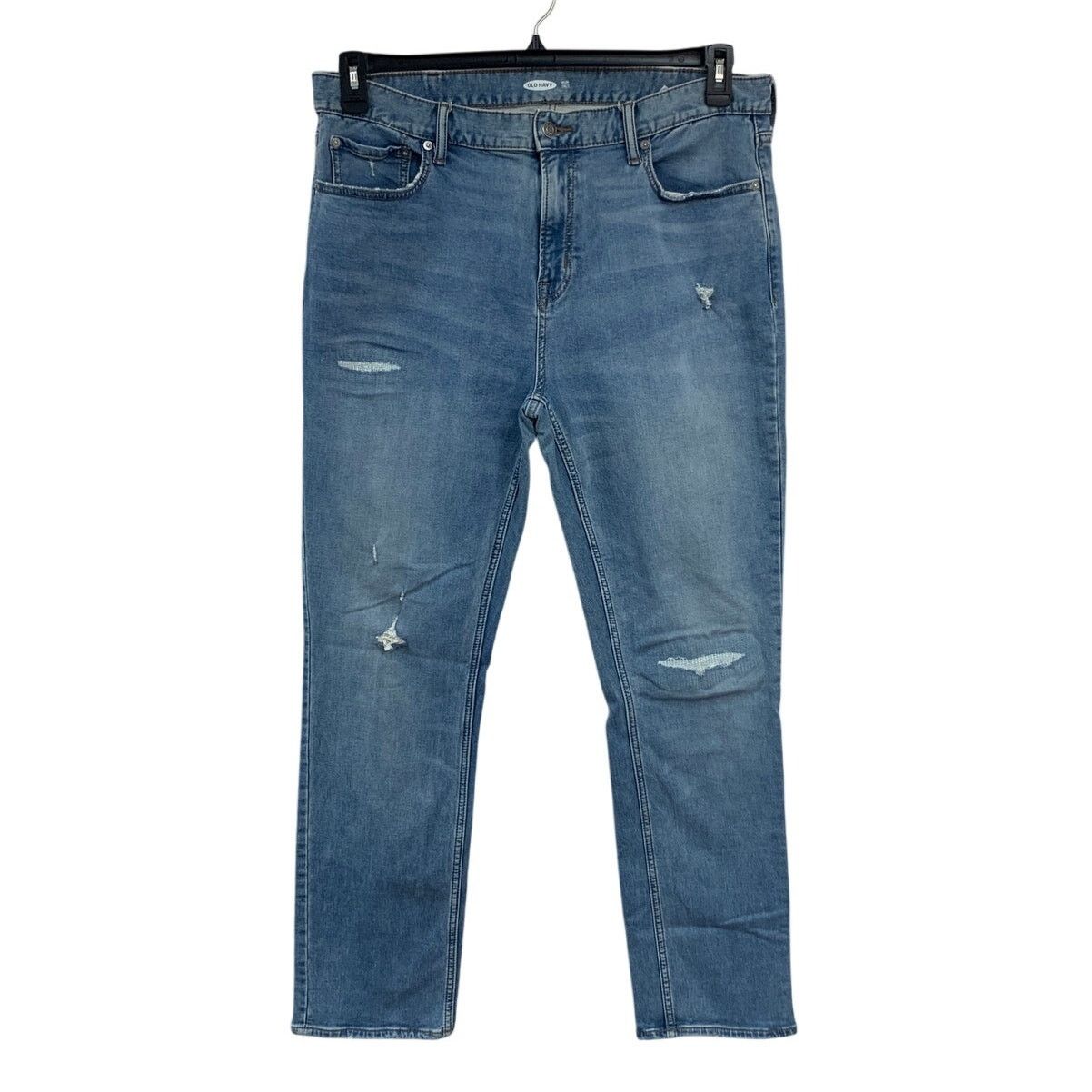 Old Navy Old Navy Mens Size 38X32 Blue Slim Distressed Denim Jeans Size US 38 / EU 54 - 1 Thumbnail