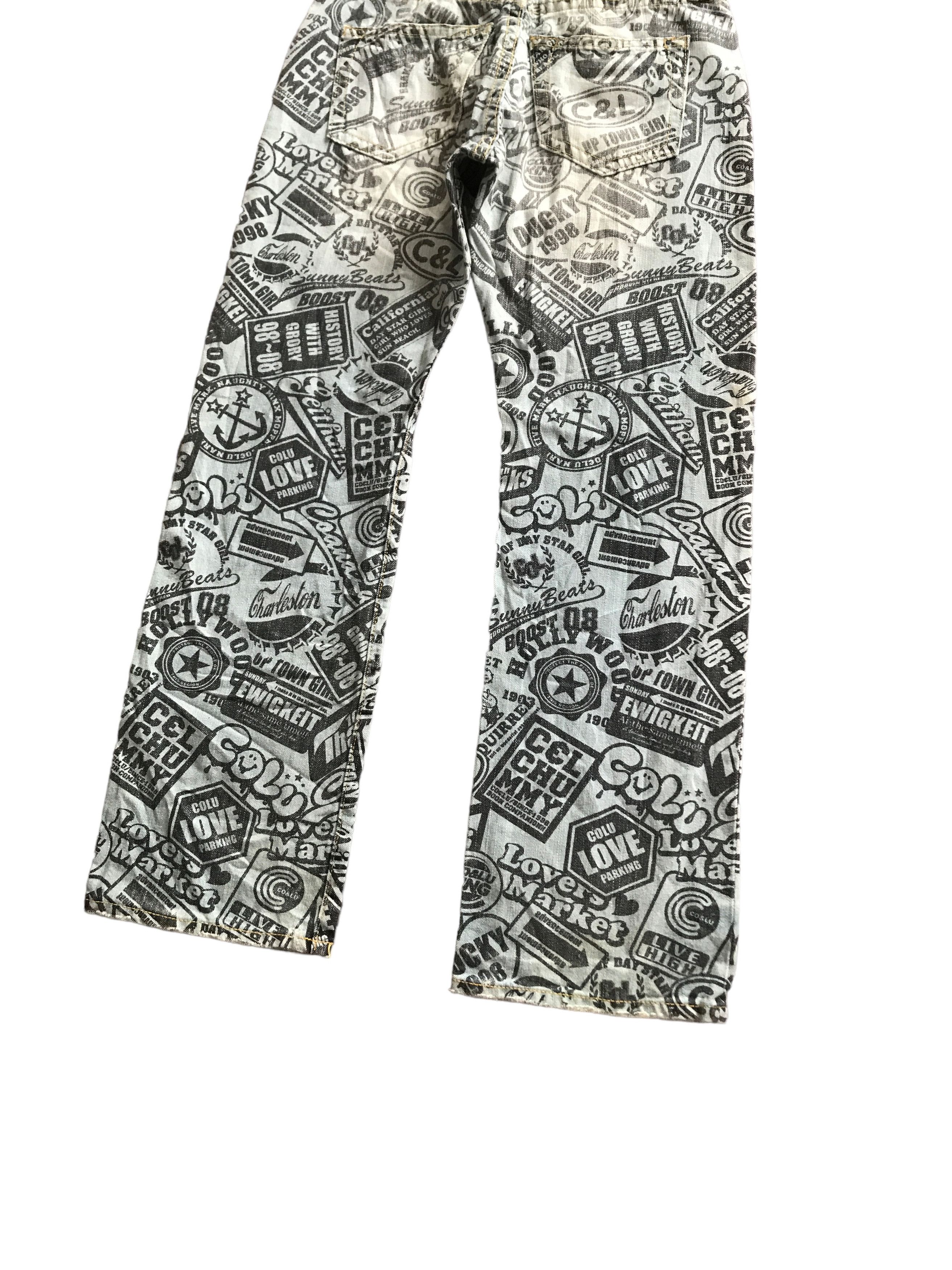 Hysteric Glamour × Japanese Brand Co&Lu printed jeans hysteric glamour inspired japanese brand Size US 29 - 5 Thumbnail