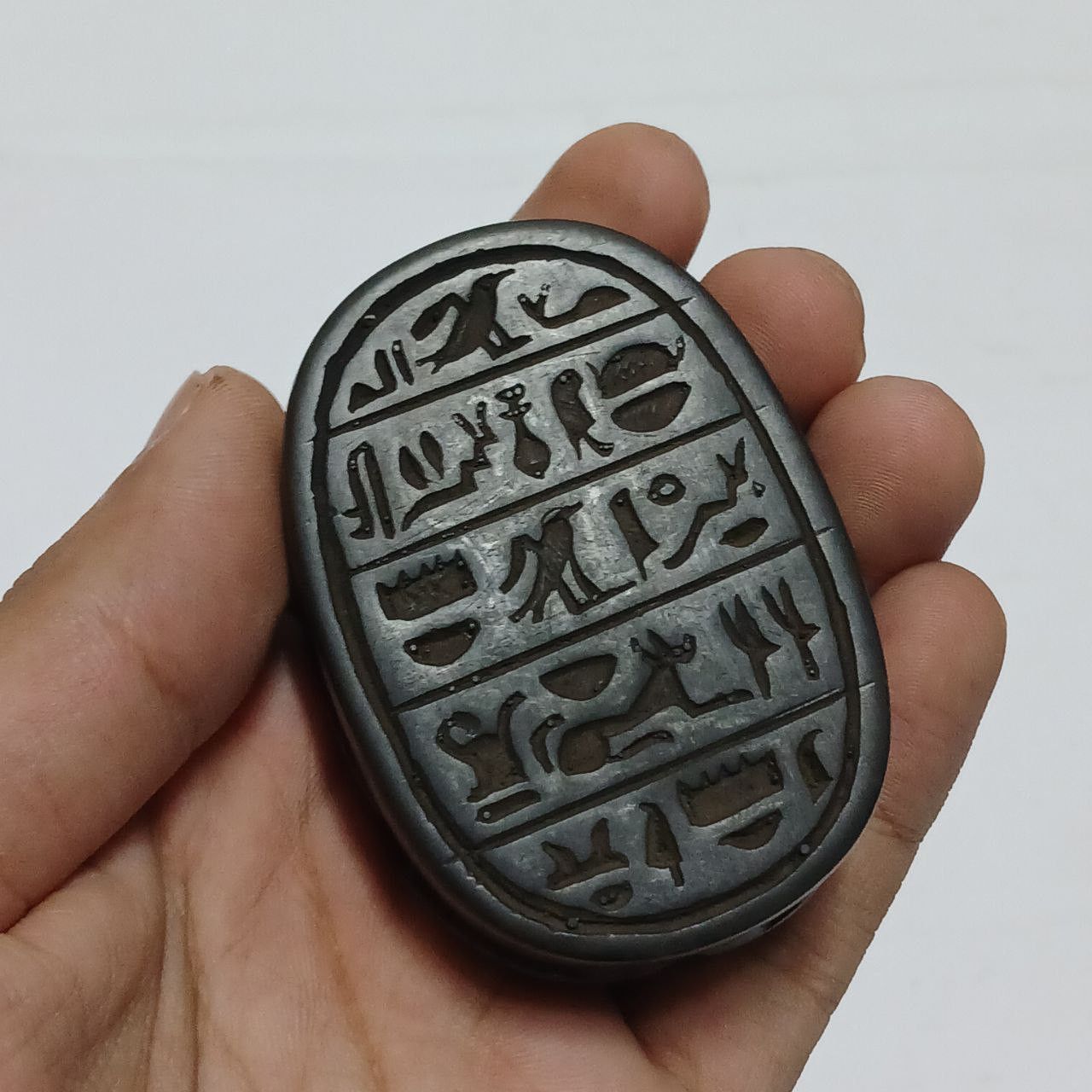 Other Antique style Egypt scarab carved distinctive hieroglyph Size ONE SIZE - 8 Thumbnail