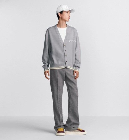 Dior o1w1db11025 443M204 Tag Cardigan in Grey Size US S / EU 44-46 / 1 - 5 Thumbnail