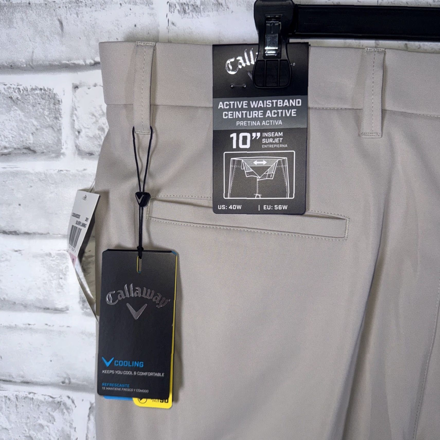 Callaway NWT Callaway Active Waistband Beige Shorts Mens Size 40 Regular 10" Inseam Chino Beige Mens Size US 40 / EU 56 - 3 Thumbnail