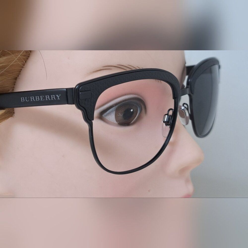 Burberry Burberry Women's Sunglasses Frames Only Round Black Matte B Size ONE SIZE - 8 Thumbnail