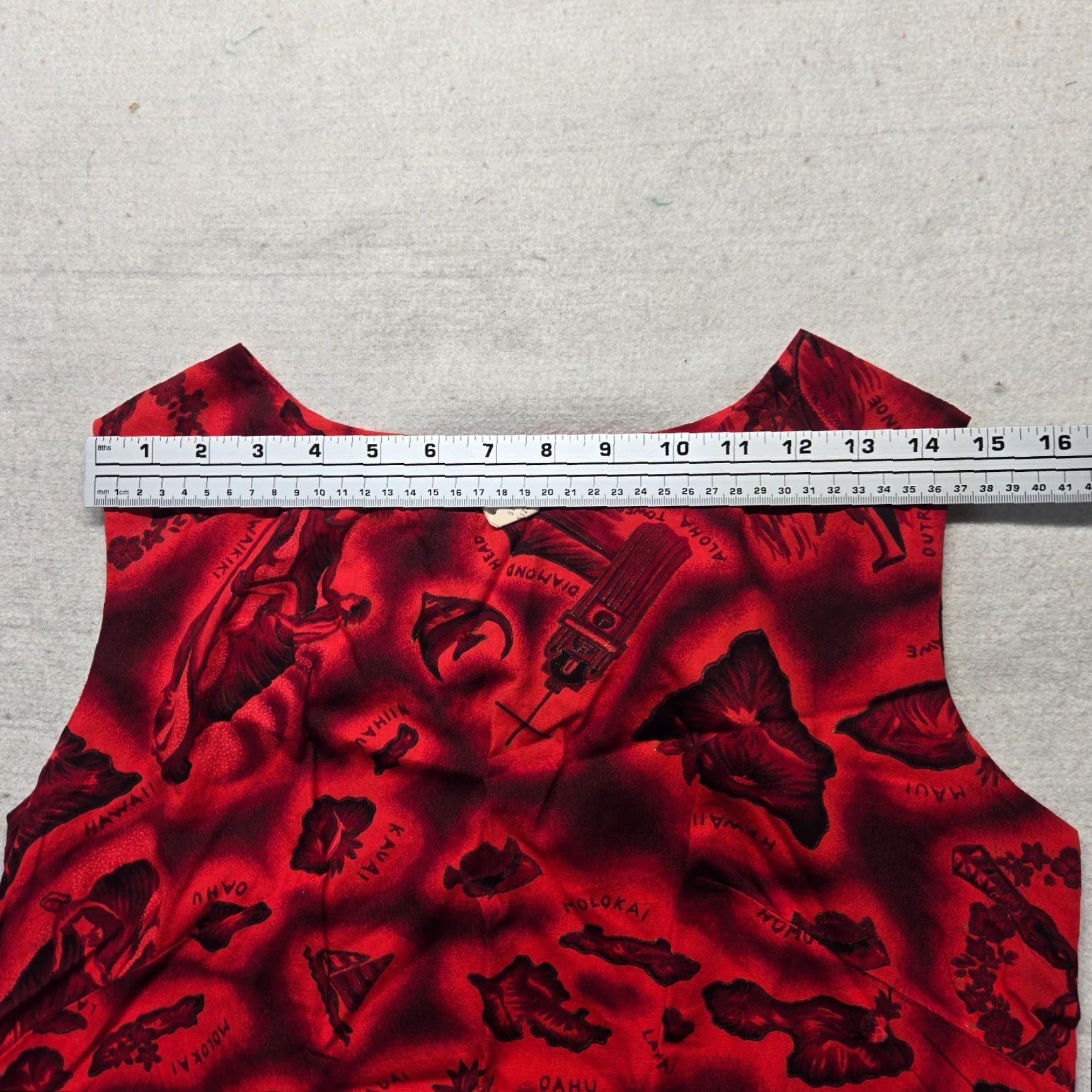 ALOHAS Vintage Made in Hawaii Aloha Islands Red Sleeveless Sundress Women’s Size S Size S / US 4 / IT 40 - 4 Thumbnail