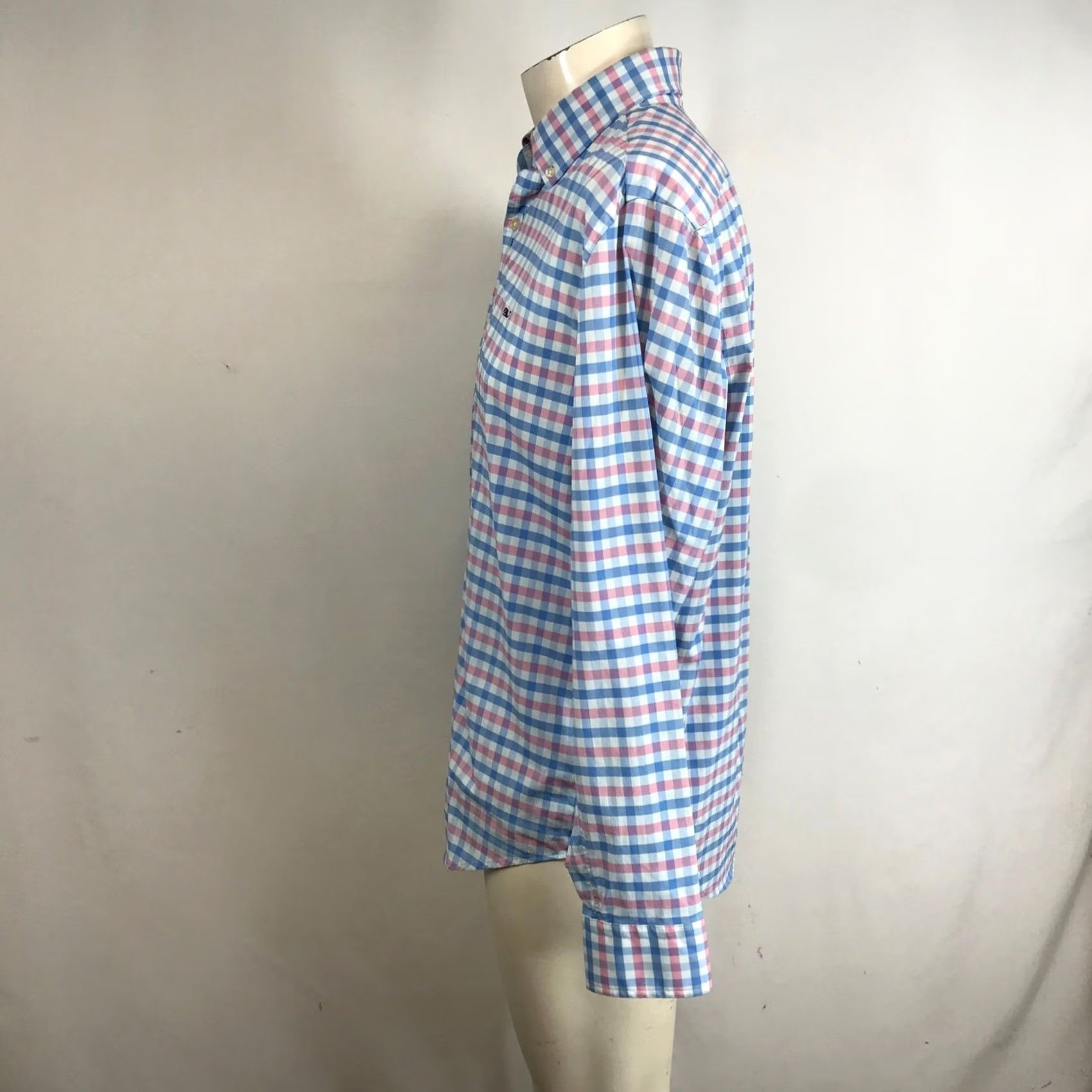 Vineyard Vines Vineyard Vines Slim Fit Whale Shirt Men's M Gingham Check Button Down Blue Size US M / EU 48-50 / 2 - 6 Thumbnail