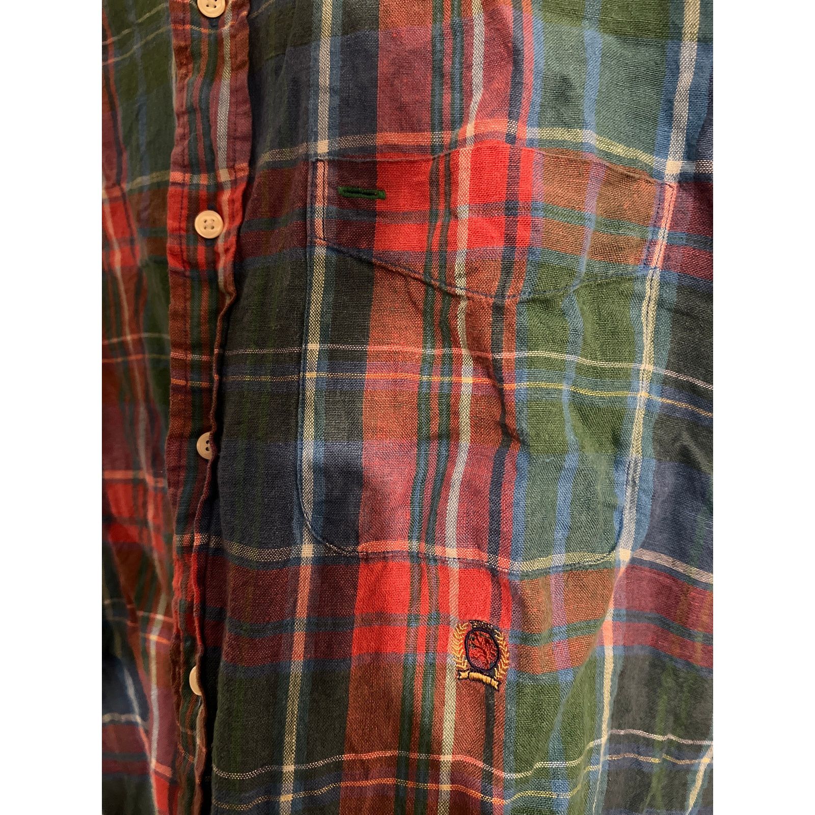 Tommy Hilfiger Tommy Hilfiger flannel linen preppy long sleeve button up Size US L / EU 52-54 / 3 - 4 Thumbnail