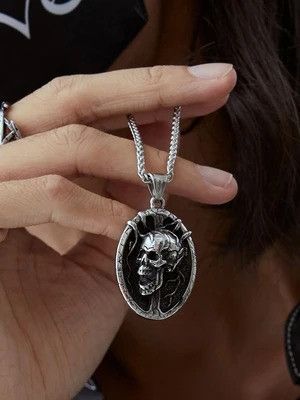 Jewelry Retro Skull Pendant Necklace 2025 Size ONE SIZE - 1 Thumbnail