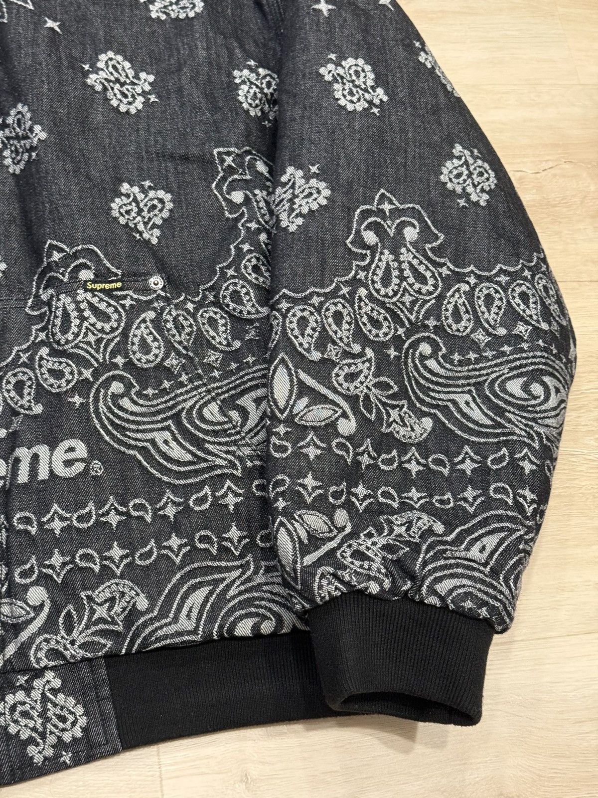 Supreme Supreme Bandana Jacquard Denim Hooded Work Jacket Size US XL / EU 56 / 4 - 2 Thumbnail