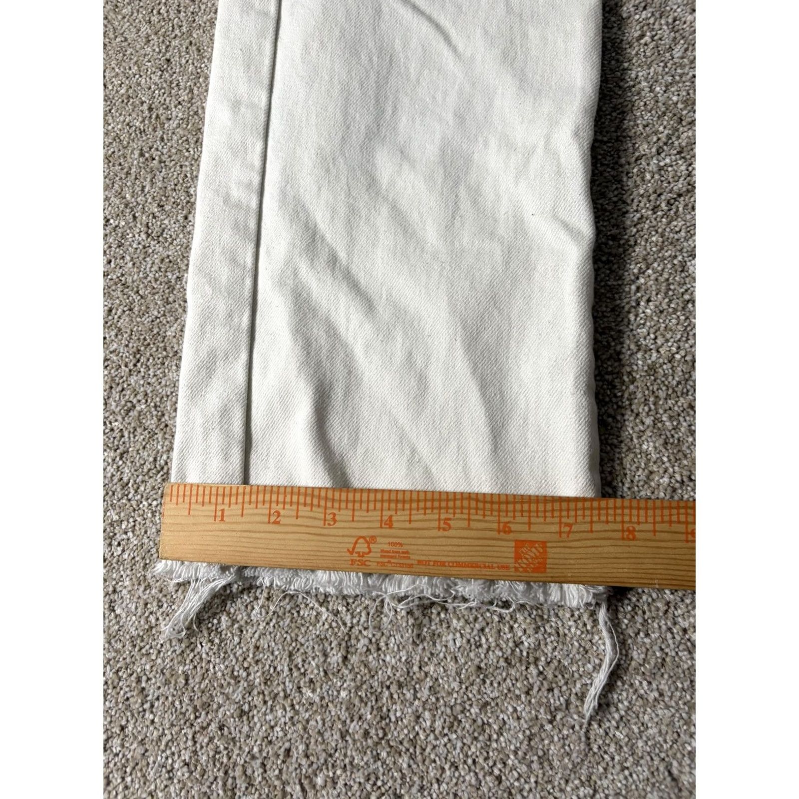 Zara Zara Jeans Womens 2 White Light Wash High Rise Straight Raw Hem 24x27 Denim Size 26" / US 2 / IT 38 - 3 Thumbnail