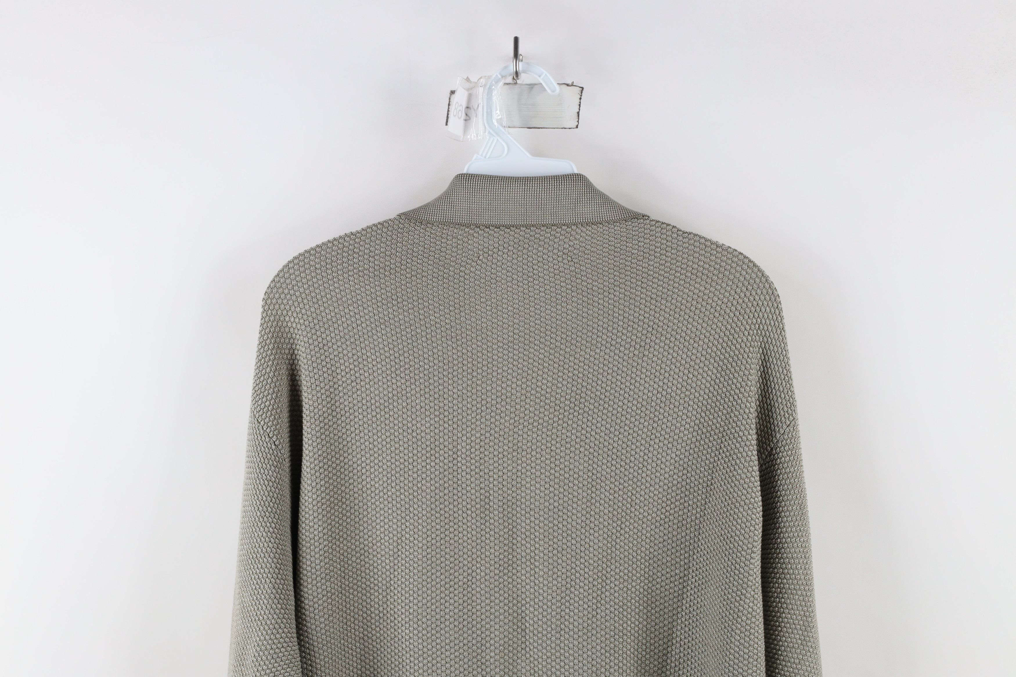Tommy Bahama × Vintage Vintage 90s Tommy Bahama Waffle Knit Long Sleeve Polo Size US L / EU 52-54 / 3 - 9 Thumbnail