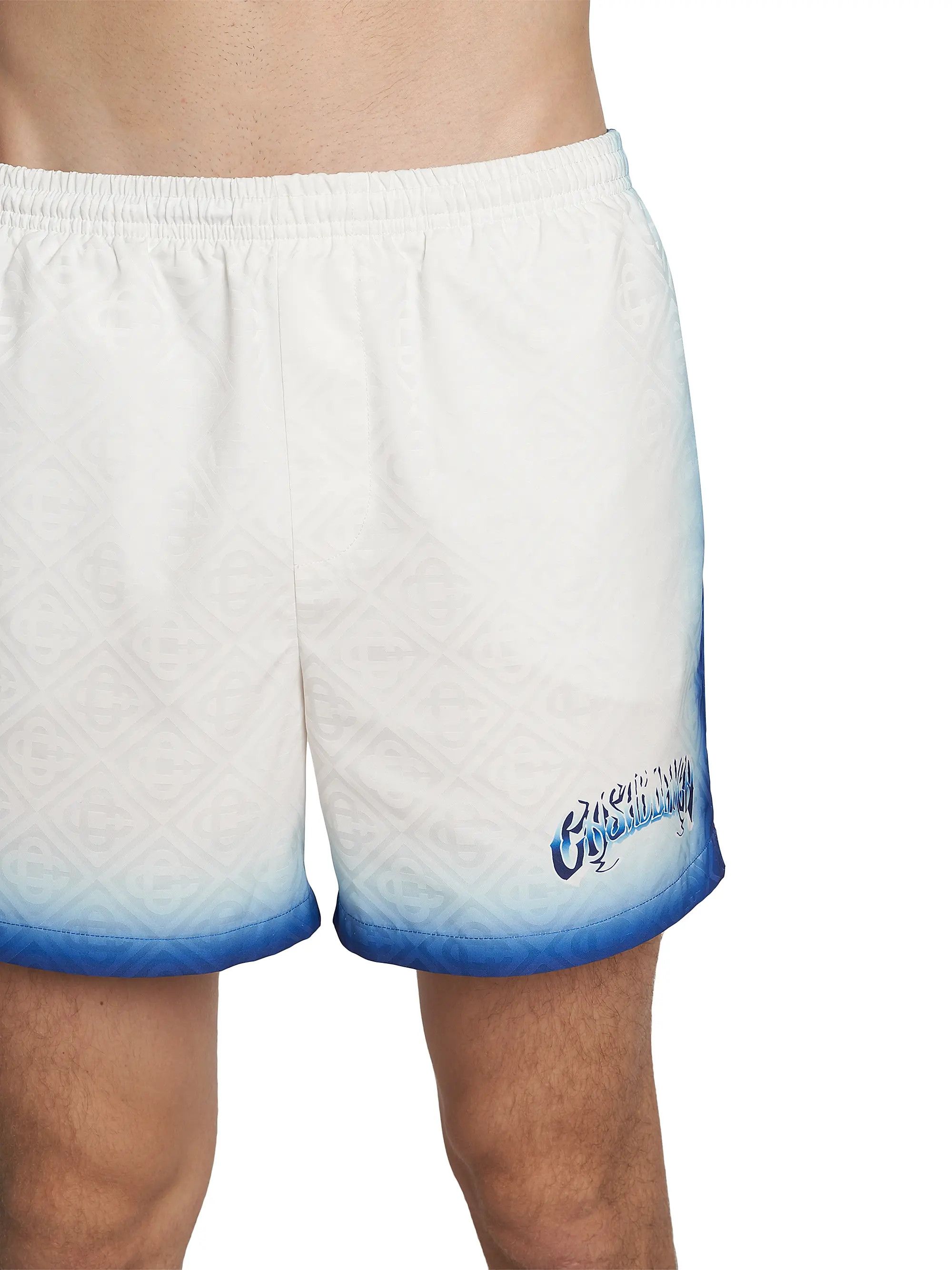 Casablanca os11x0725 Jacquard Monogram Swim Shorts in Blue/White Size US 30 / EU 46 - 5 Thumbnail
