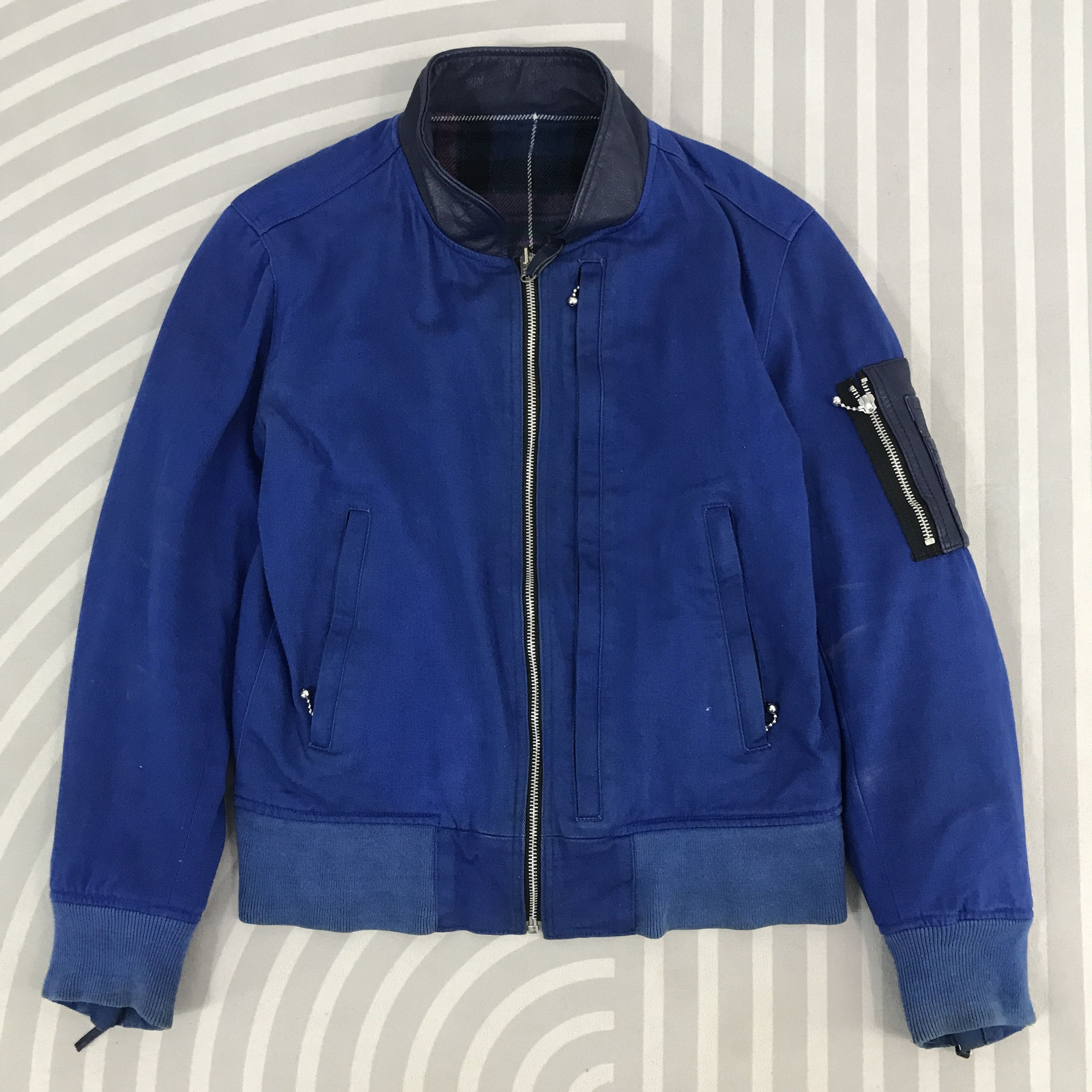 Japanese Brand × Vintage Vintage Jimsinn leather collar Jacket Size US XS / EU 42 / 0 - 1 Thumbnail