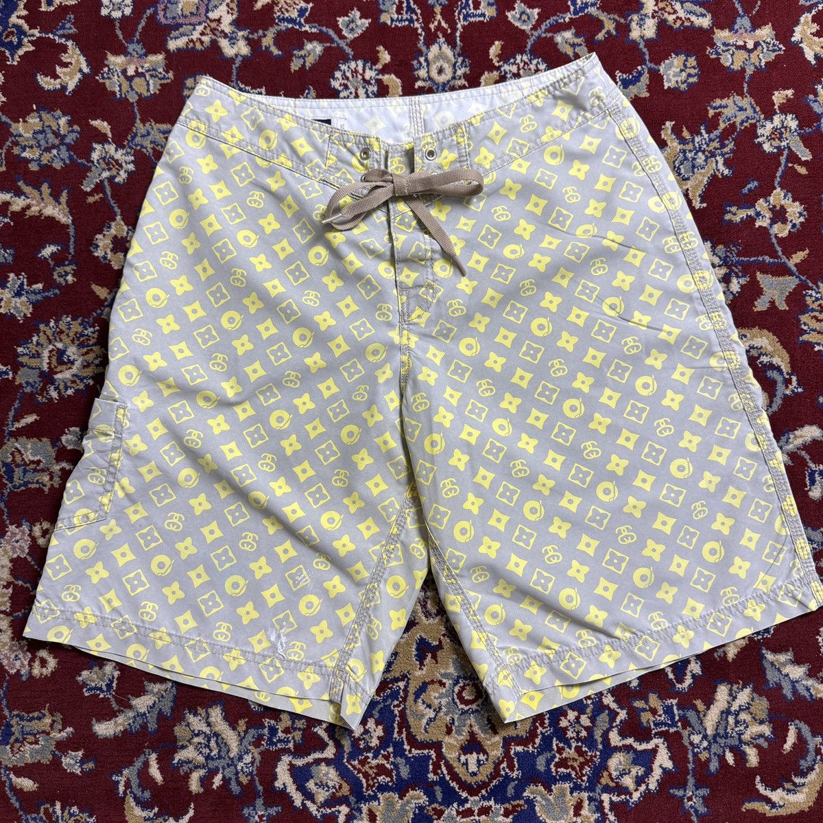 Stussy 90s-00s Vintage Stussy AOP LV Monogram Beach Shorts y2k rare Size US 30 / EU 46 - 1 Thumbnail