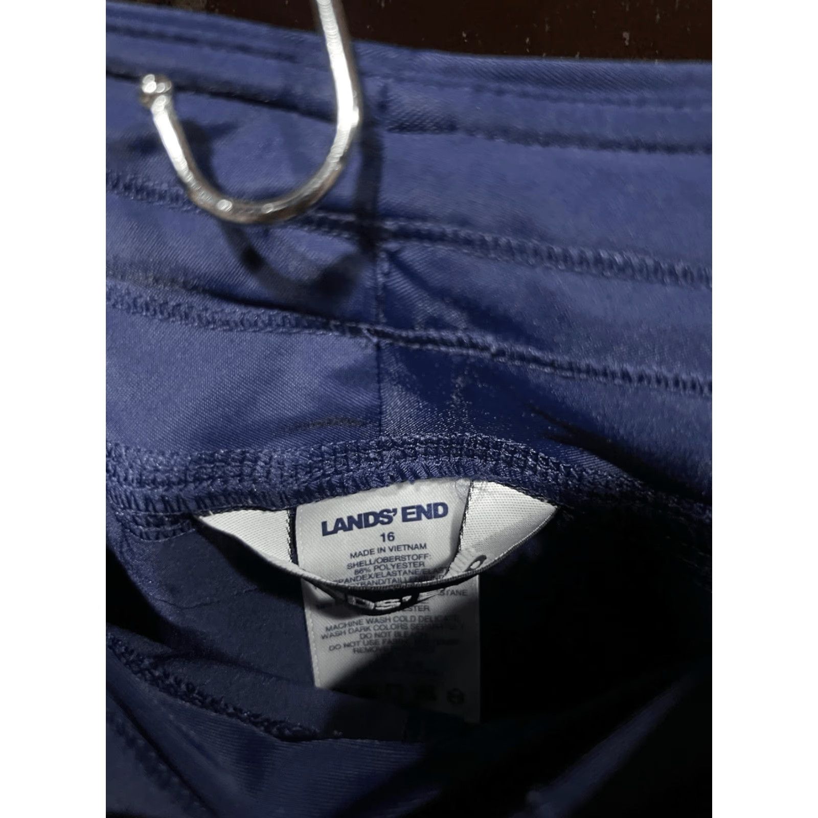 Lands' End Lands End Womens Blue Outdoor Lined Hiking Athletic Shorts Size 16 Size 38" / US 16 / IT 52 - 3 Thumbnail