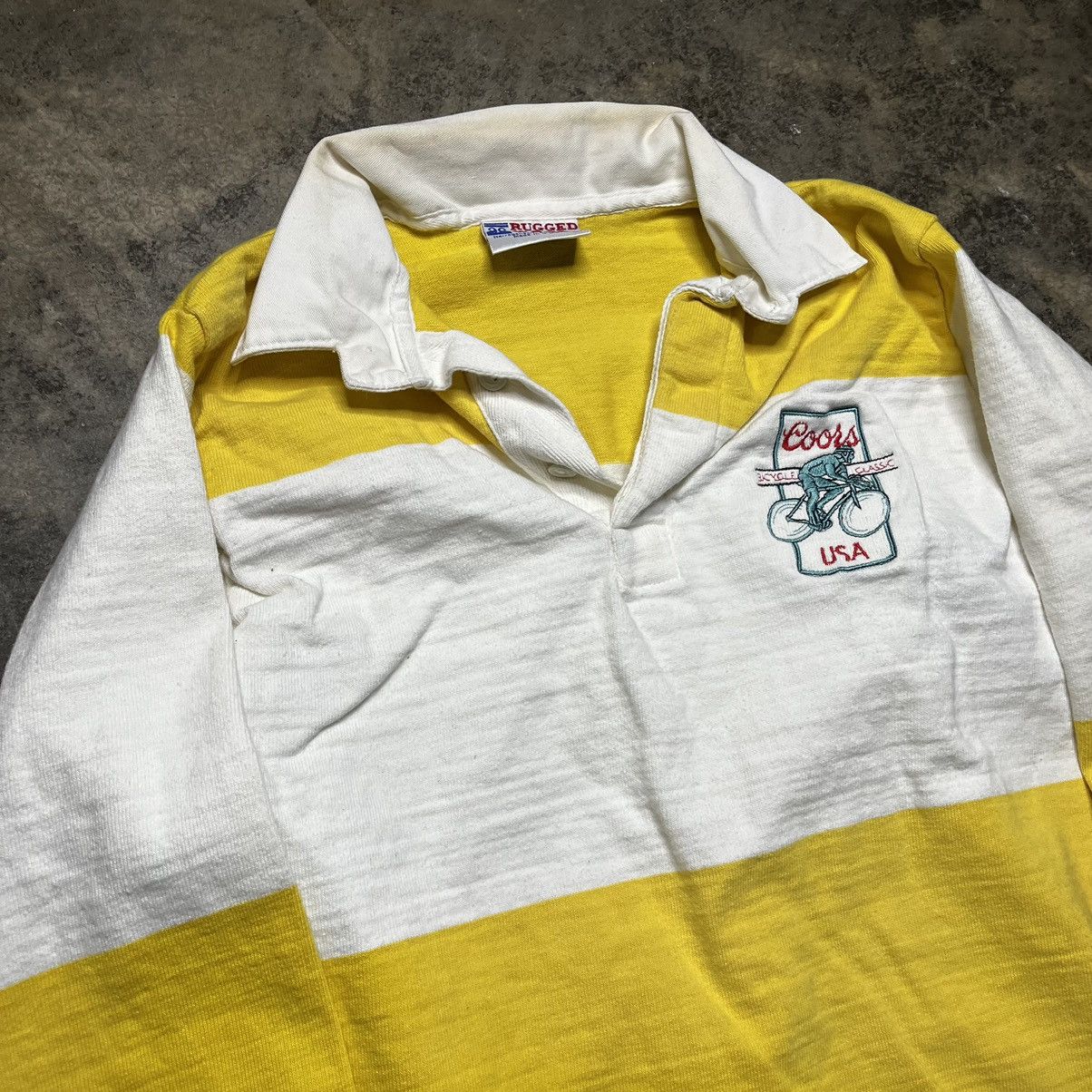 Vintage vintage coors beer striped rugby collared shirt Size US L / EU 52-54 / 3 - 2 Thumbnail