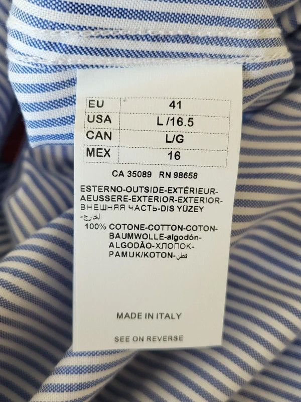 Paul & Shark RRP330€ PAUL&SHARK sz L SHIRTS STRIPED LONG SLEEVES NEW Size US L / EU 52-54 / 3 - 5 Thumbnail