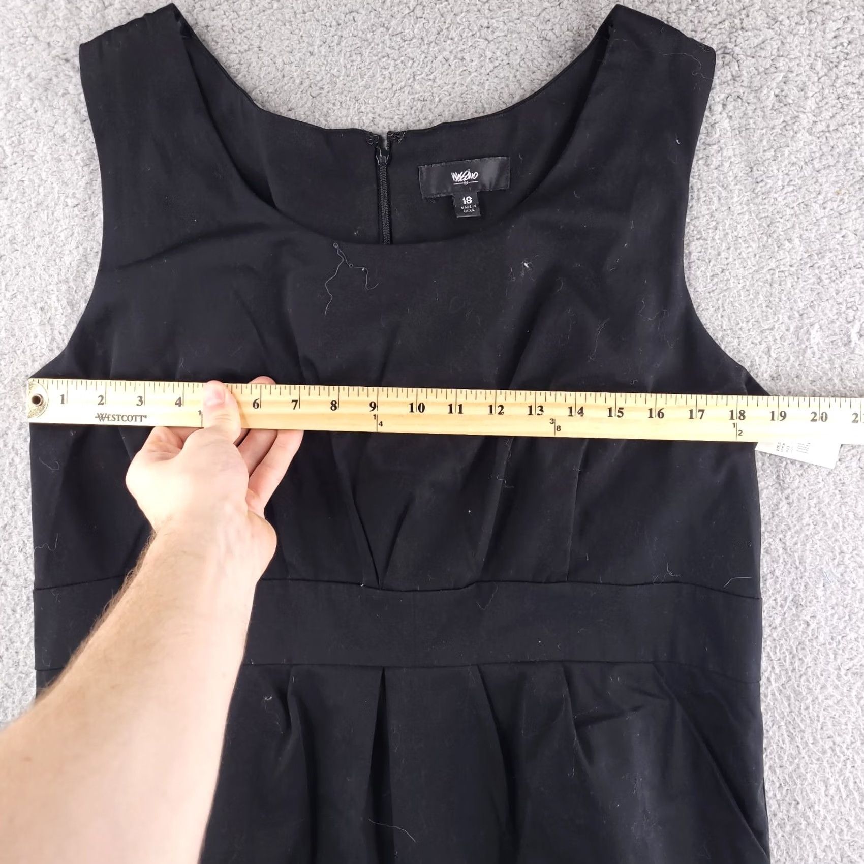 Mossimo Mossimo Dress Womens 18 Black Above Knee Casual Cotton Stretch A-Line Mini Short 100% Authentic Mens Womens Girls Boys Size XXL / US 16-18 / IT 52-54 - 7 Thumbnail