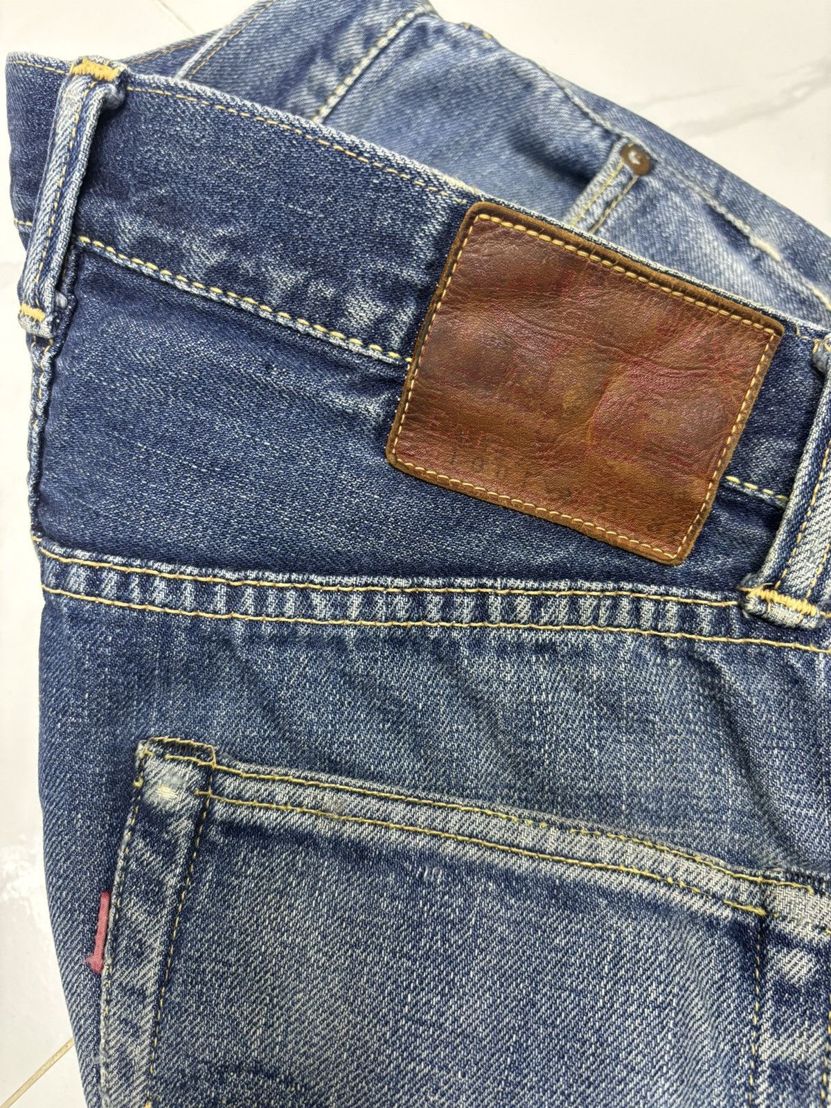 Sugar Cane VINTAGE 80s WAREHOUSE REDLINE SELVEDGE DENIM JEANS Size US 30 / EU 46 - 10 Thumbnail