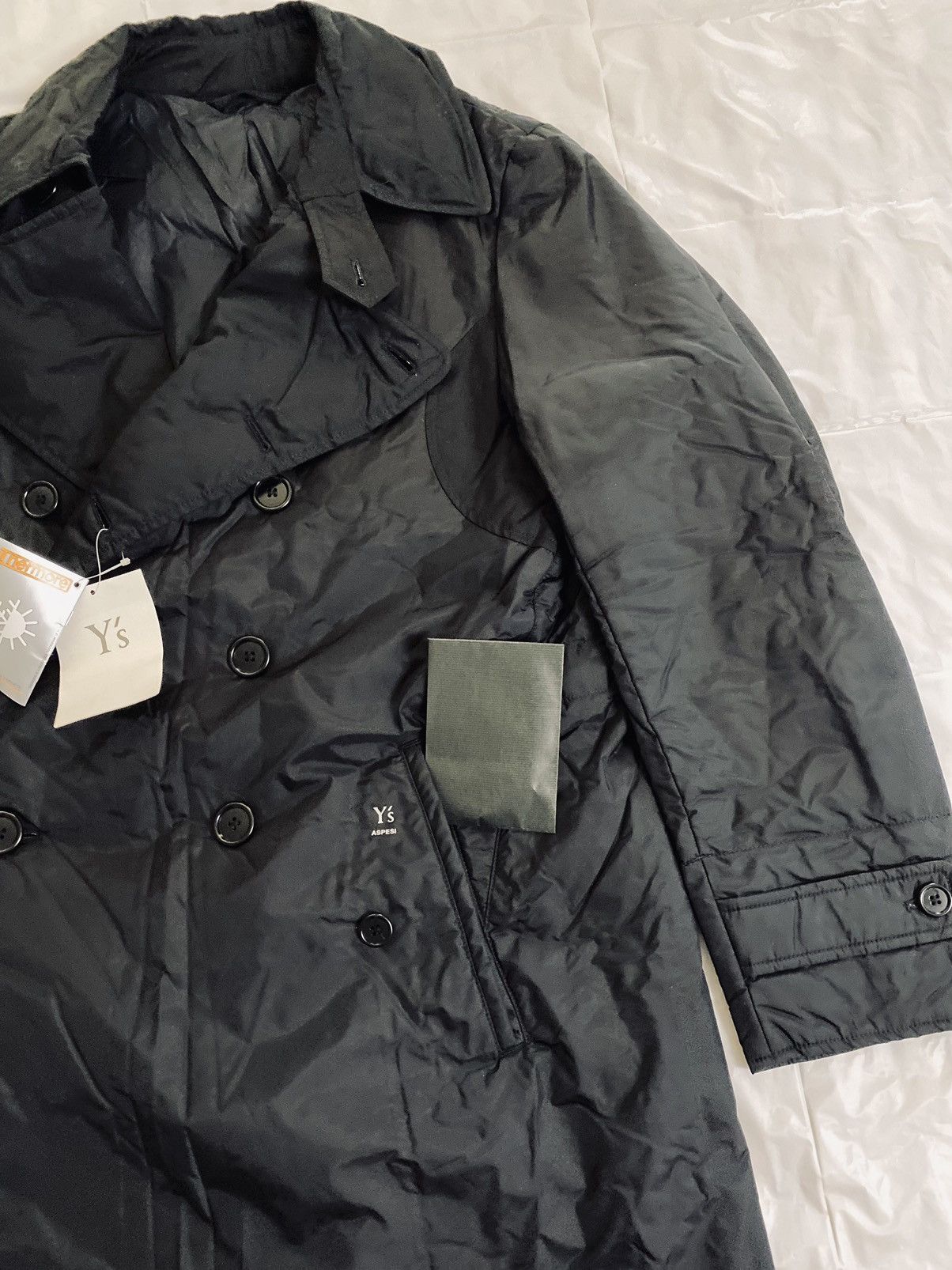 Y's Y’s x Aspesi Black Nylon Thermore Lightweight Peacoat 3 NWT Size US L / EU 52-54 / 3 - 7 Thumbnail