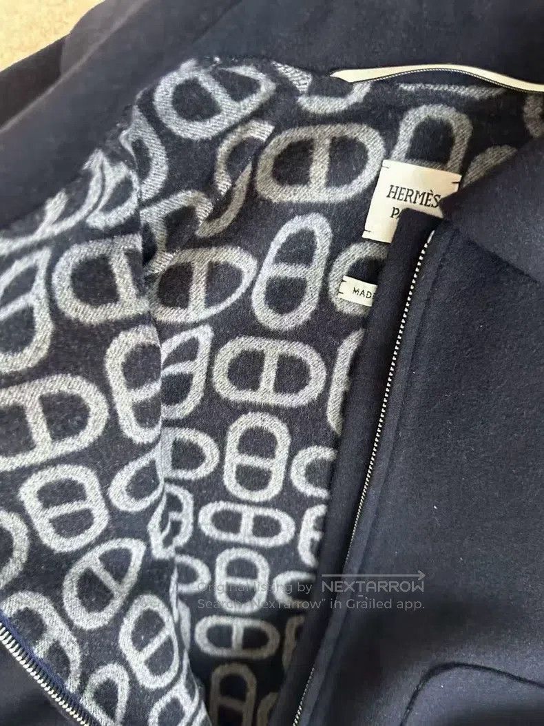 Hermes Hermes Navy Pig Nose Wool Jacket Size XS / US 0-2 / IT 36-38 - 2 Thumbnail