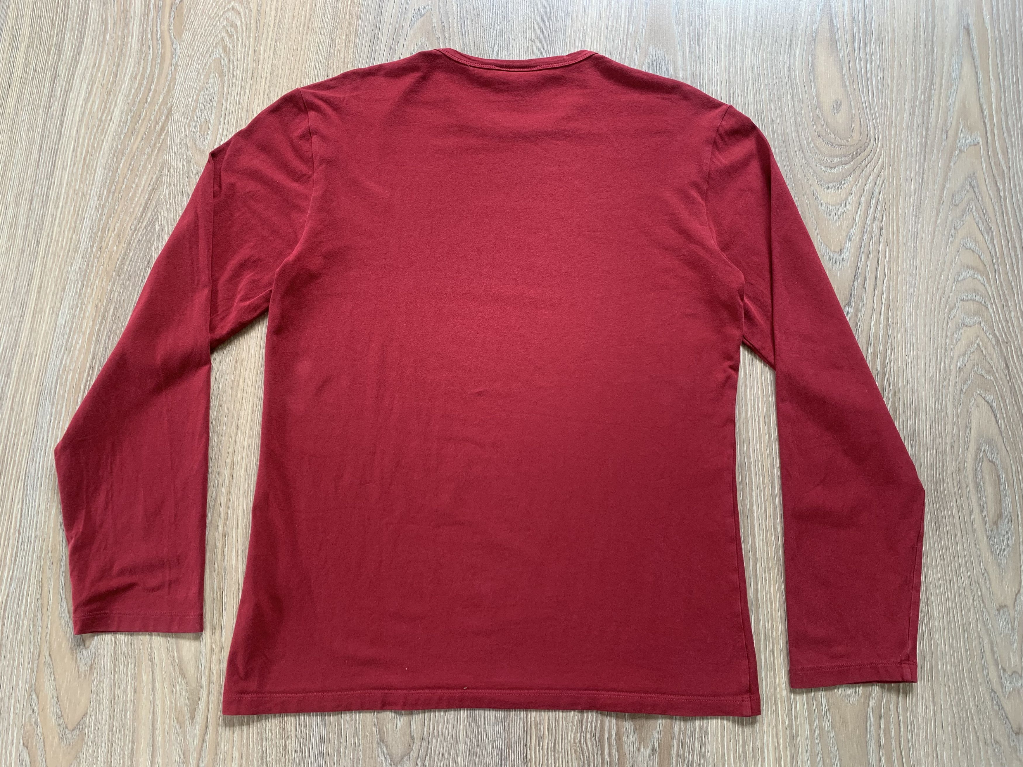 Emporio Armani Vintage Emporio Armani Red Long Sleeve T-Shirt Size US L / EU 52-54 / 3 - 3 Thumbnail