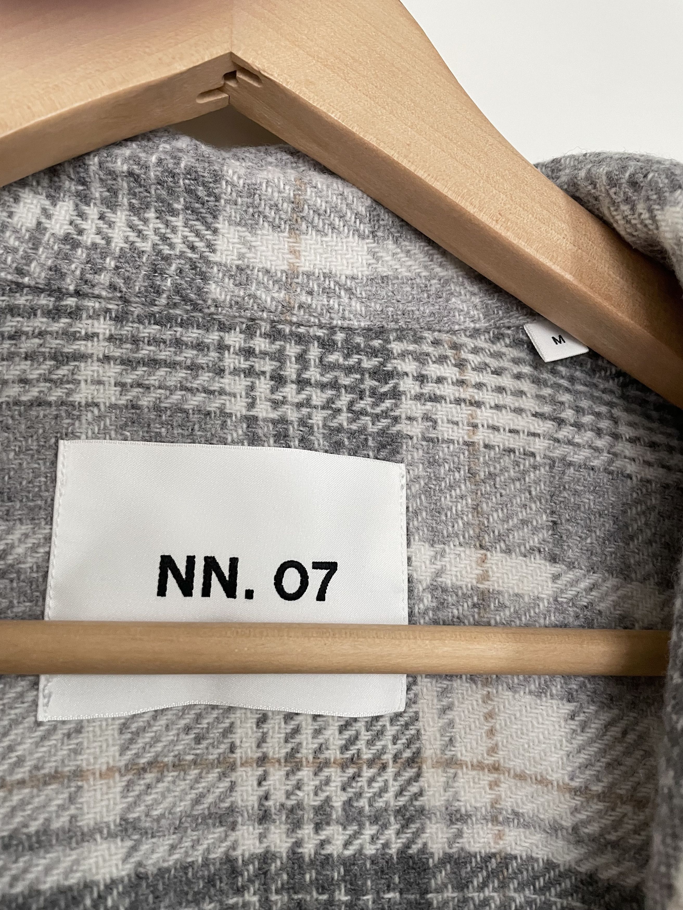 NN07 No Nationality NN07 Frode Wool Blend Flannel Overshirt Sz M Size US M / EU 48-50 / 2 - 4 Thumbnail