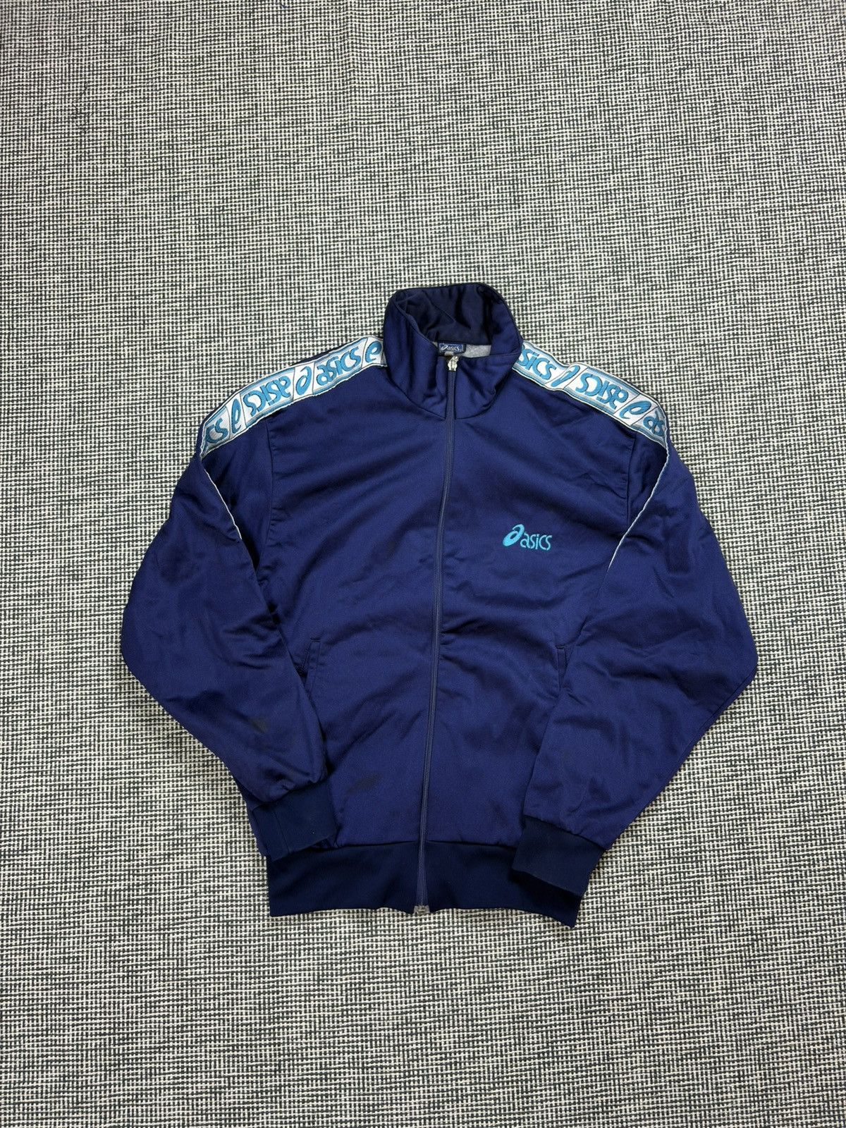 Asics 80s Asics tape logo zip sweatshirt track jacket Japanese Size US S / EU 44-46 / 1 - 2 Thumbnail