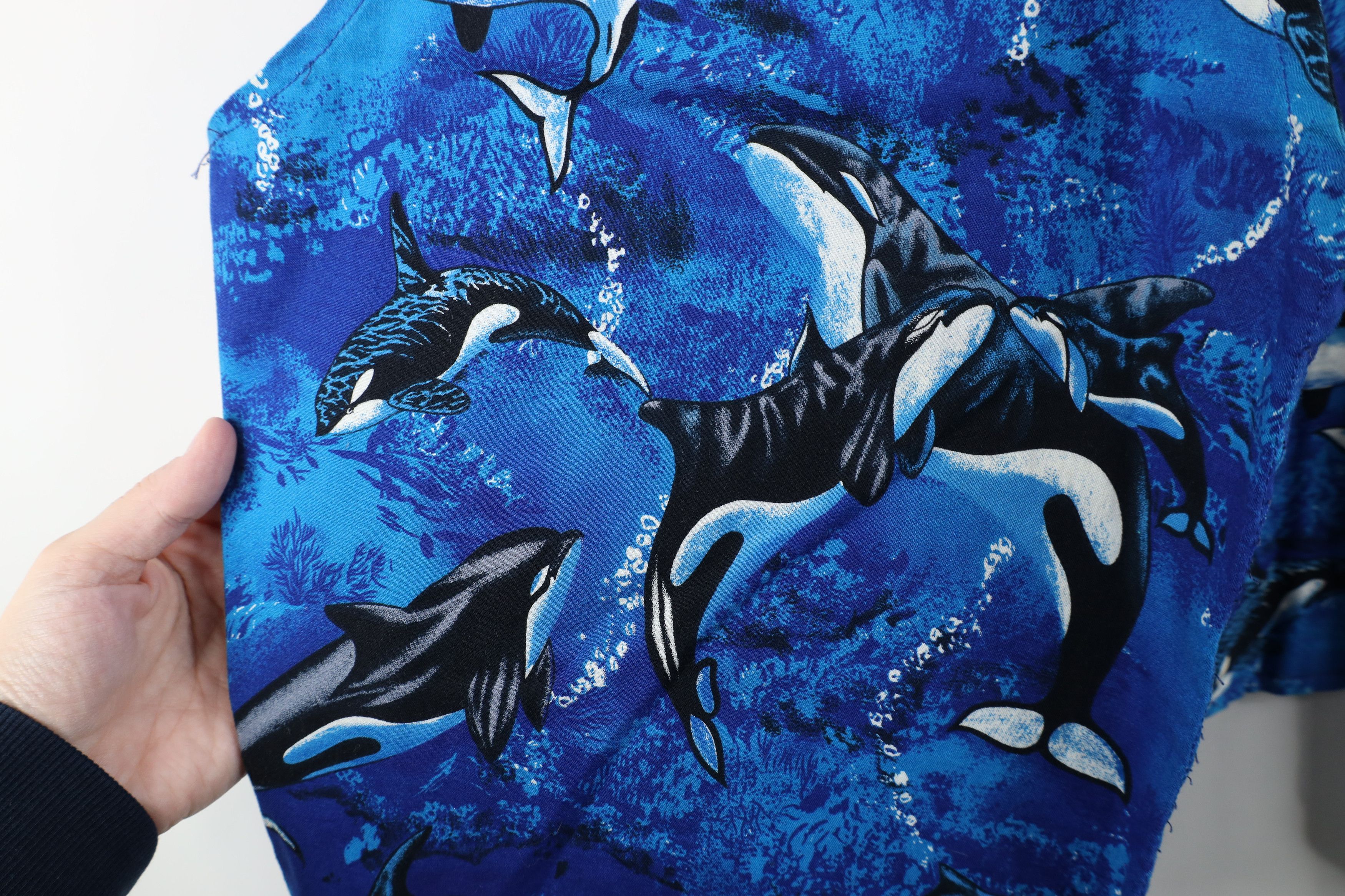 Vintage Vintage 90s Streetwear Whale All Over Print Open Front Vest Size XXL / US 16-18 / IT 52-54 - 4 Thumbnail