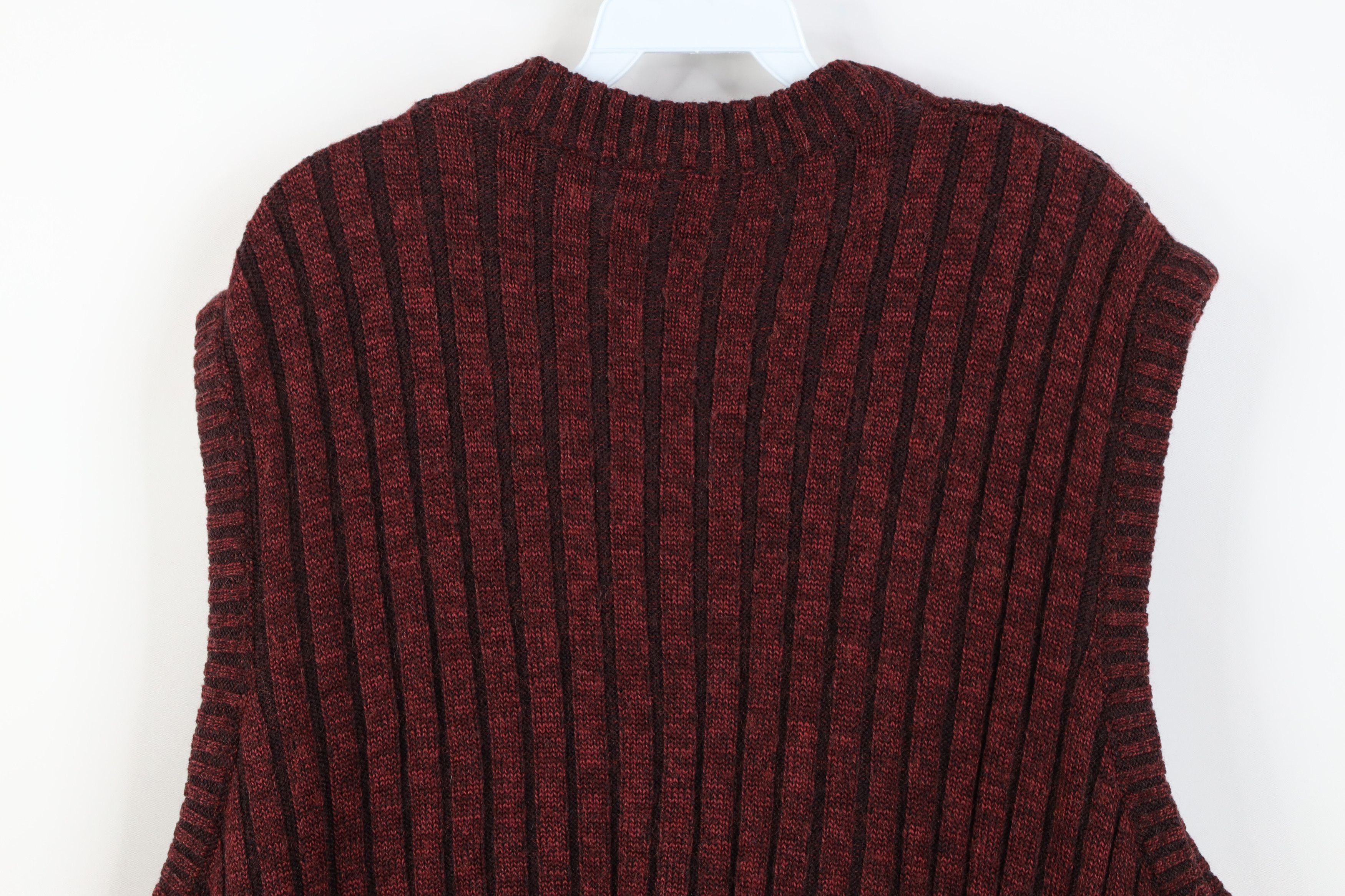 Vintage Vintage 90s Streetwear Blend Ribbed Knit Sweater Vest Red Size US L / EU 52-54 / 3 - 8 Thumbnail