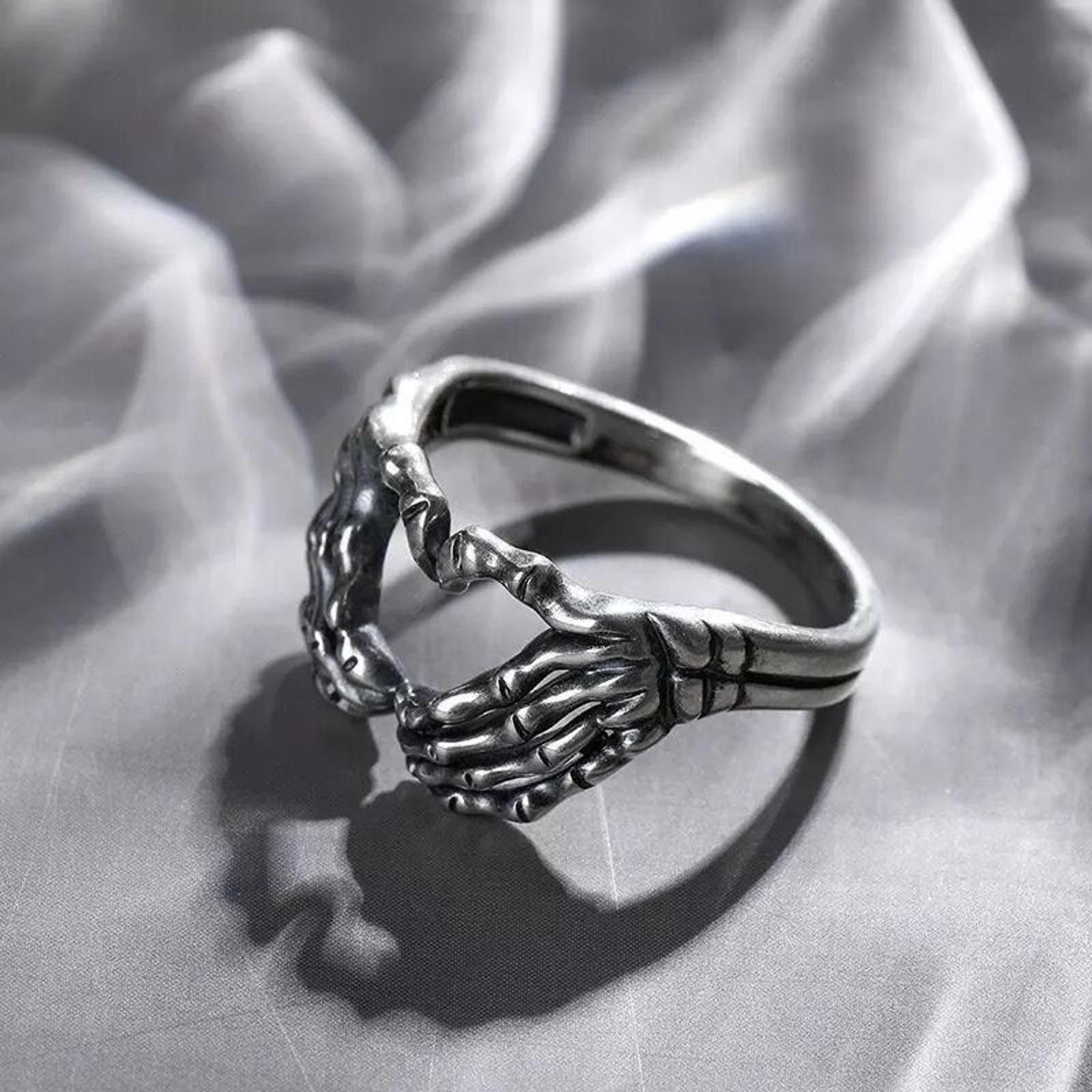 Jewelry Skeleton Hand RING Size ONE SIZE - 2 Thumbnail
